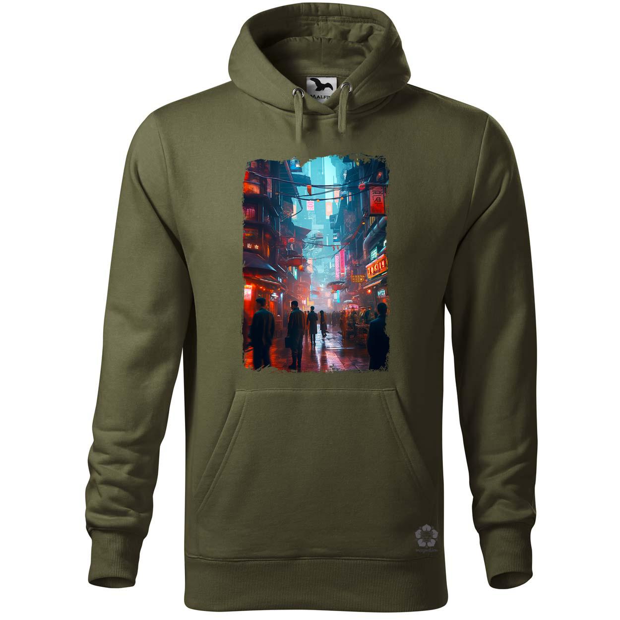 Cyberpunk város hangulat v1 egyedi  pulóver 