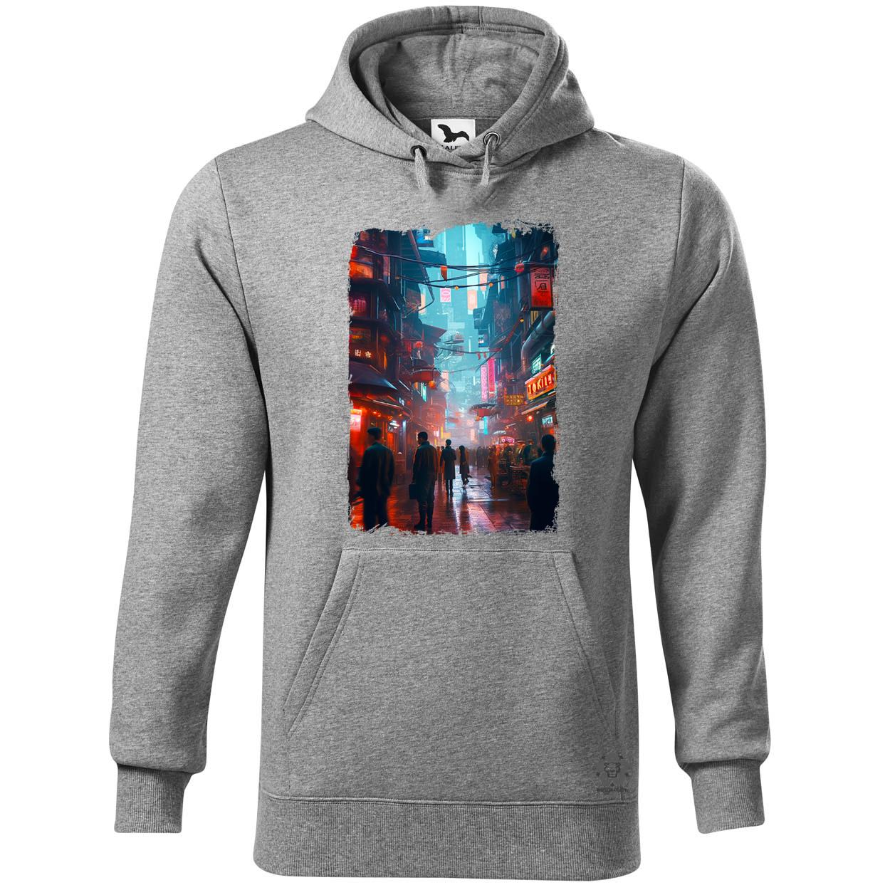 Cyberpunk város hangulat v1 egyedi  pulóver 