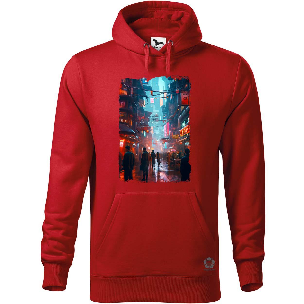 Cyberpunk város hangulat v1 egyedi  pulóver 