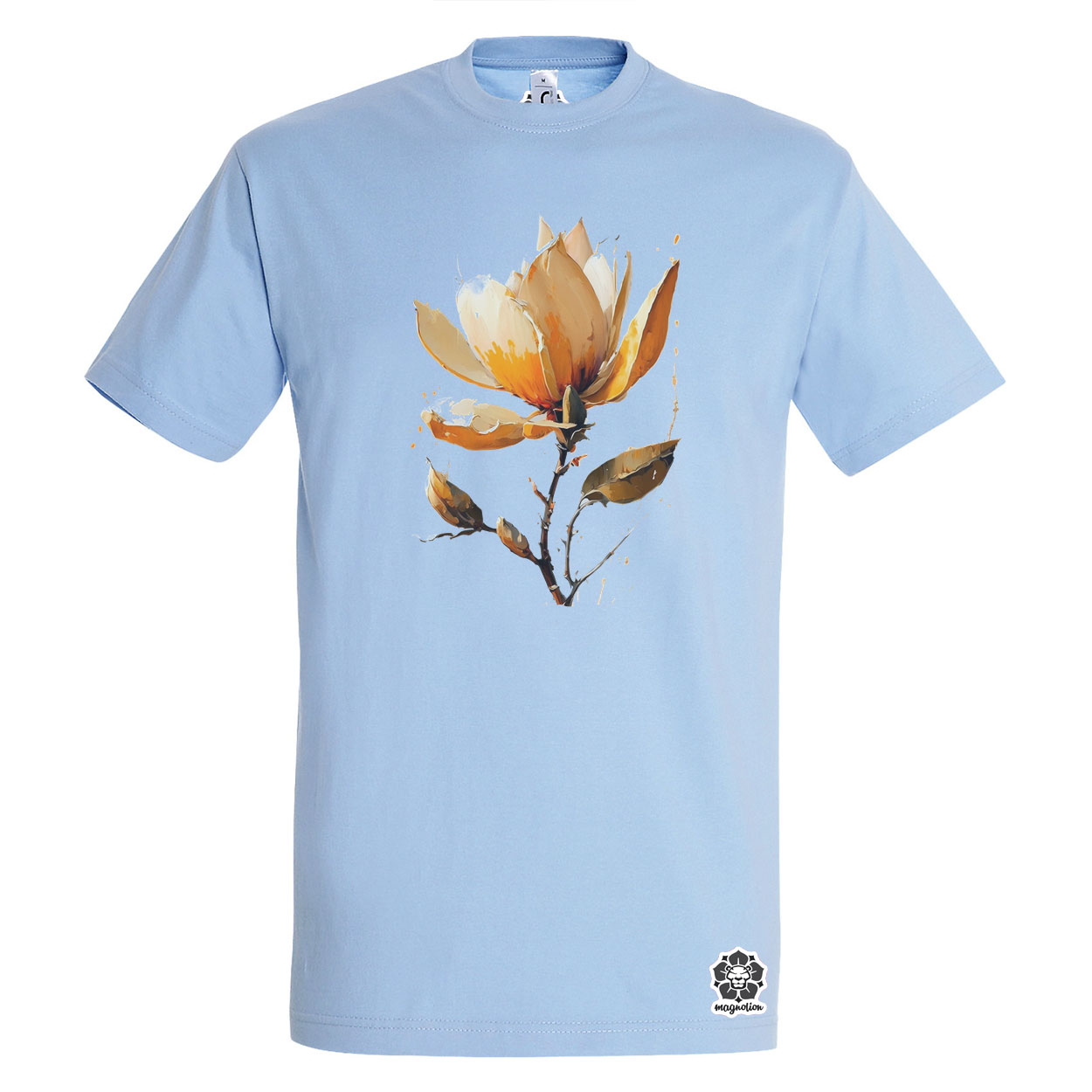 Festett magnolia v1 egyedi póló 