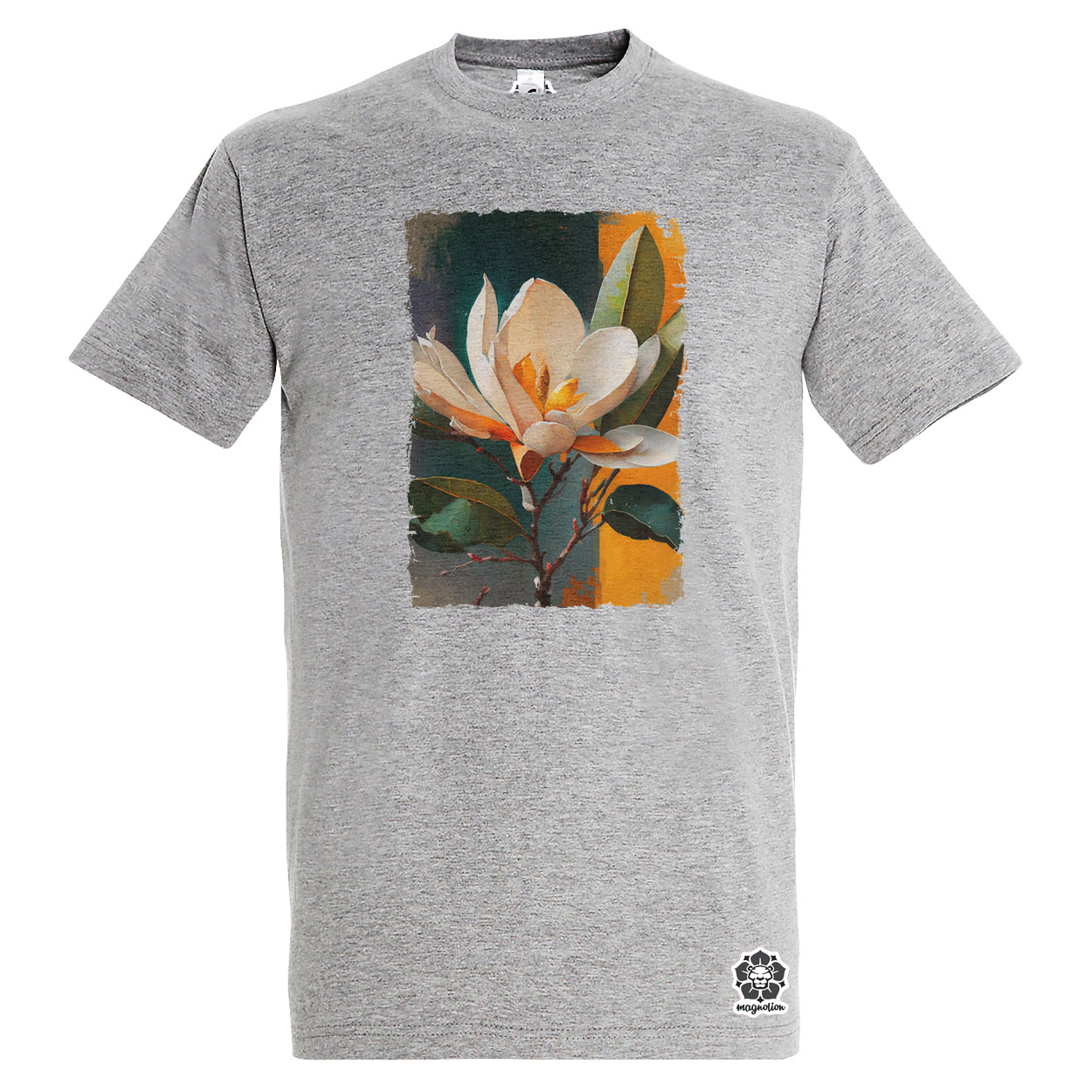 Festett magnolia v2 egyedi póló 