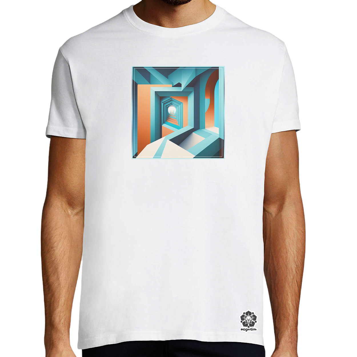 Geometrikus optikai illuzió v2 egyedi póló 