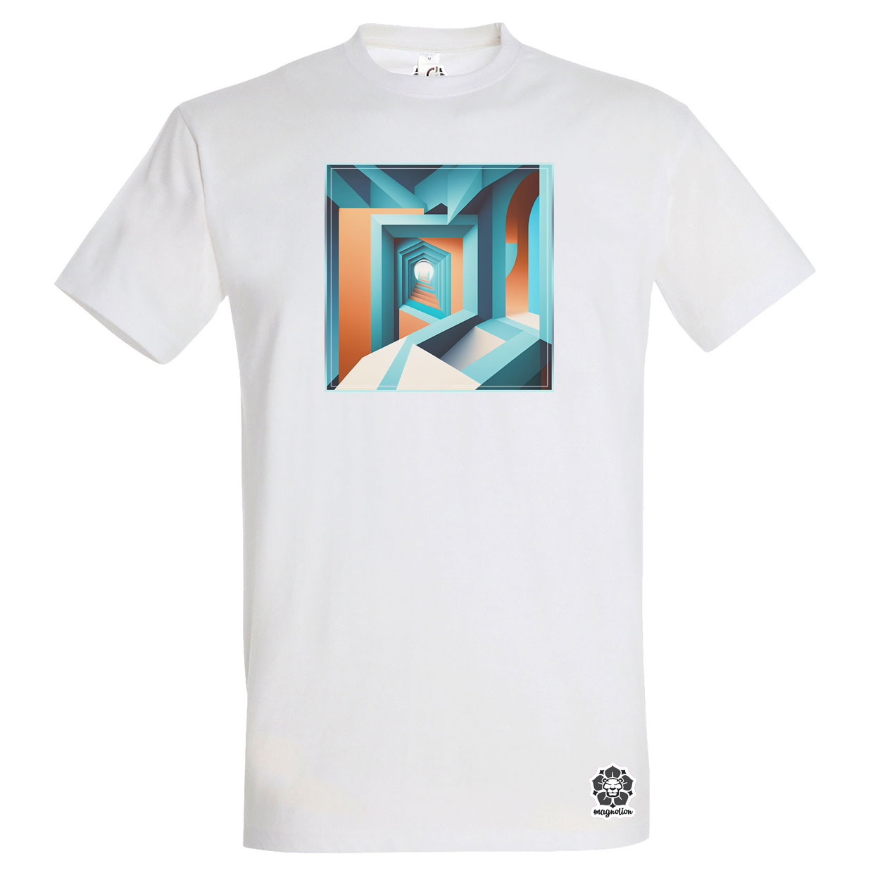 Geometrikus optikai illuzió v2 egyedi póló 
