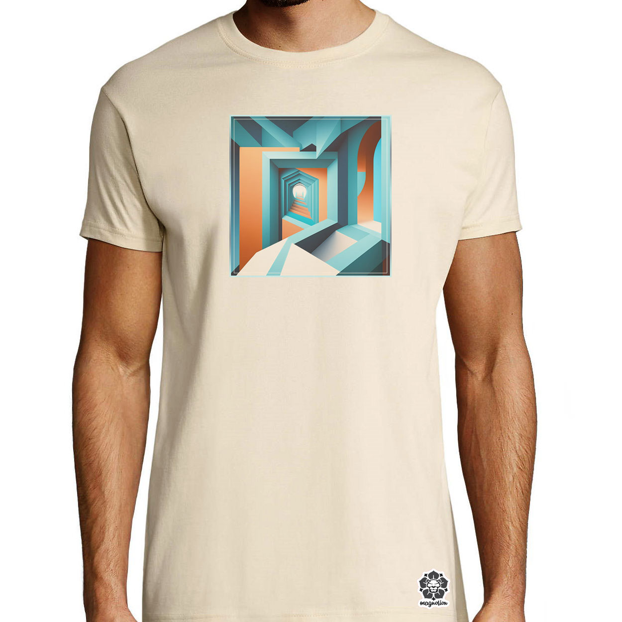 Geometrikus optikai illuzió v2 egyedi póló 