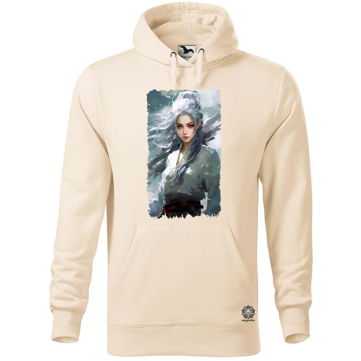 Fehérhajú anime lány v2 egyedi  pulóver 