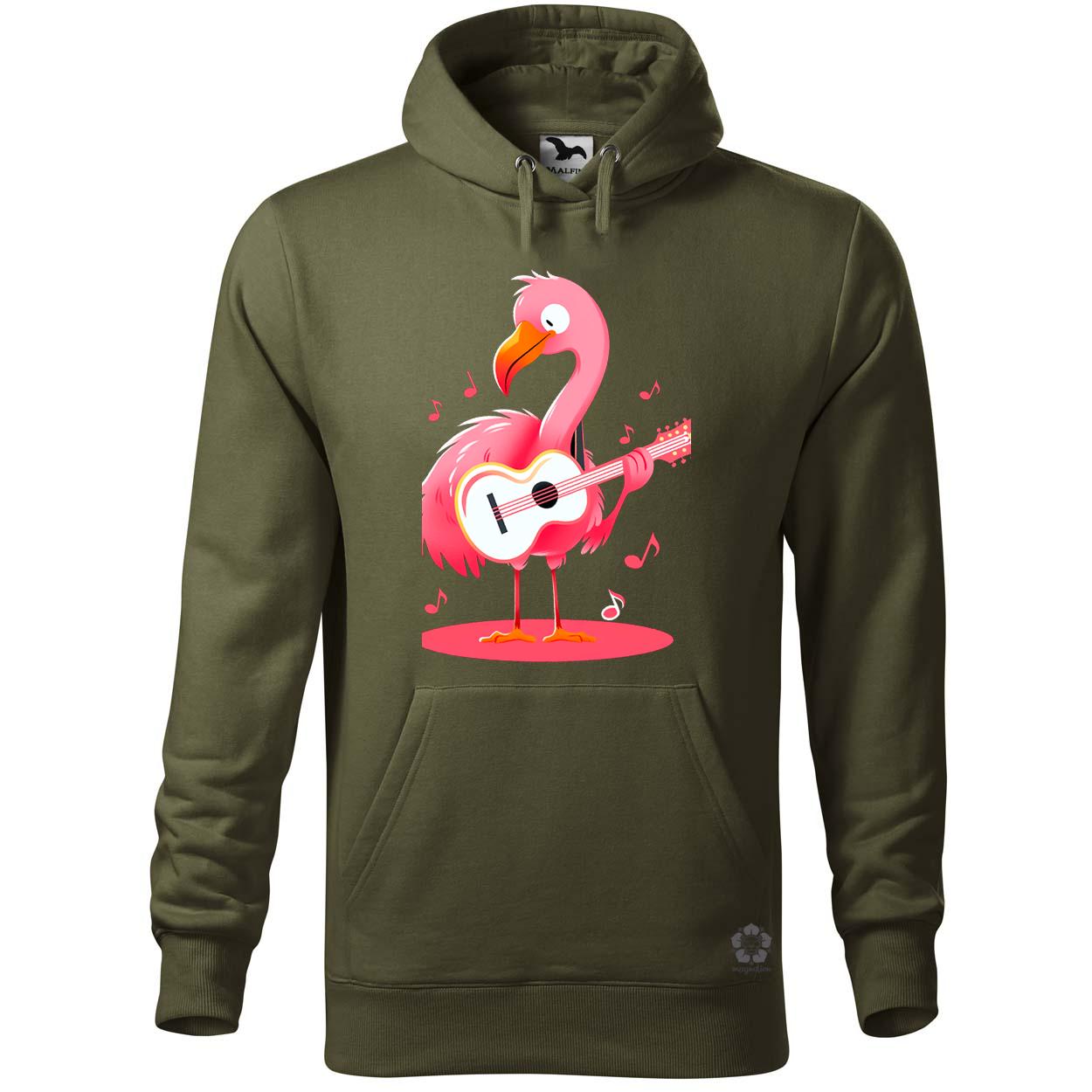 Flamingó gitározik v1 egyedi  pulóver 