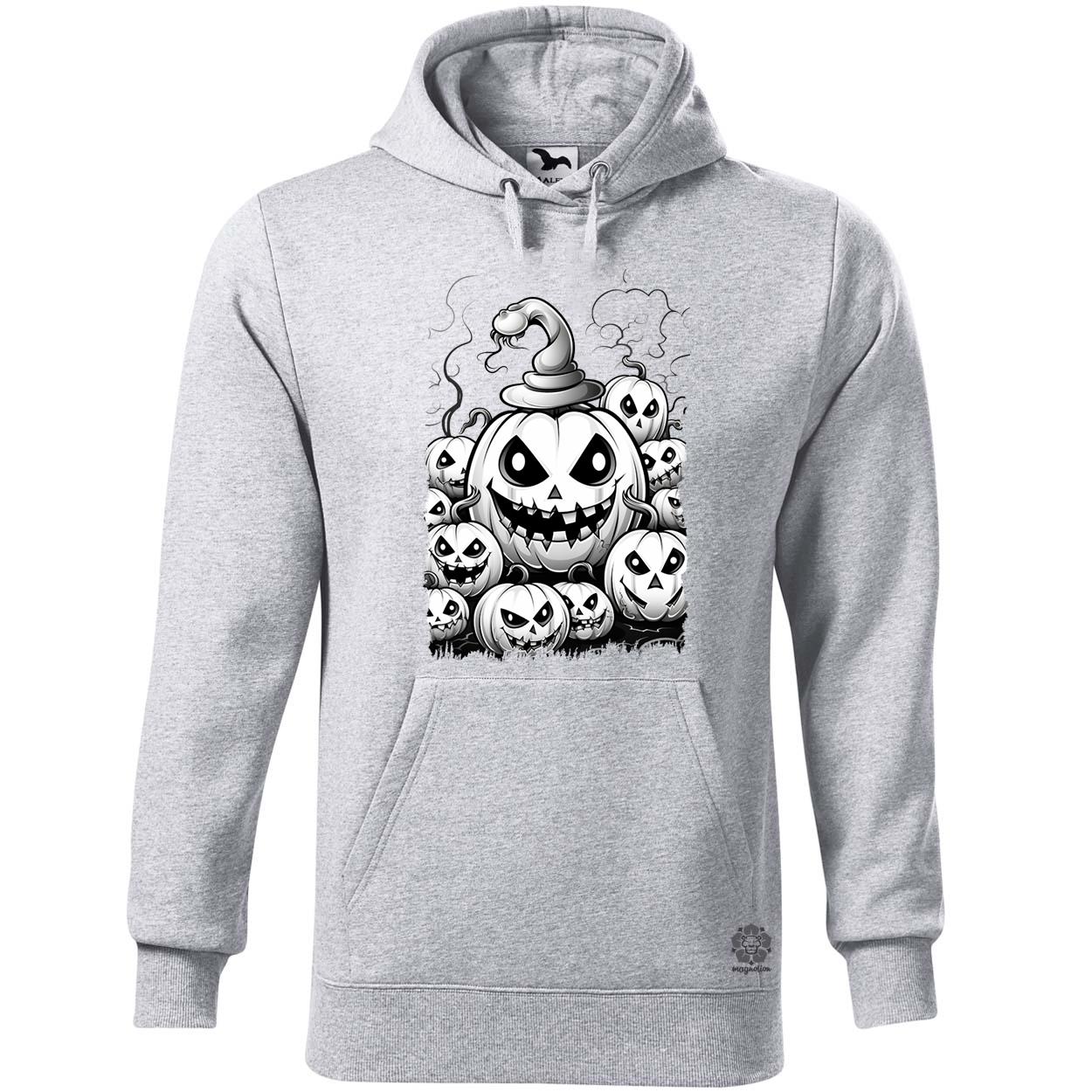 Halloween tök és koponya fantázia v7 egyedi  pulóver 