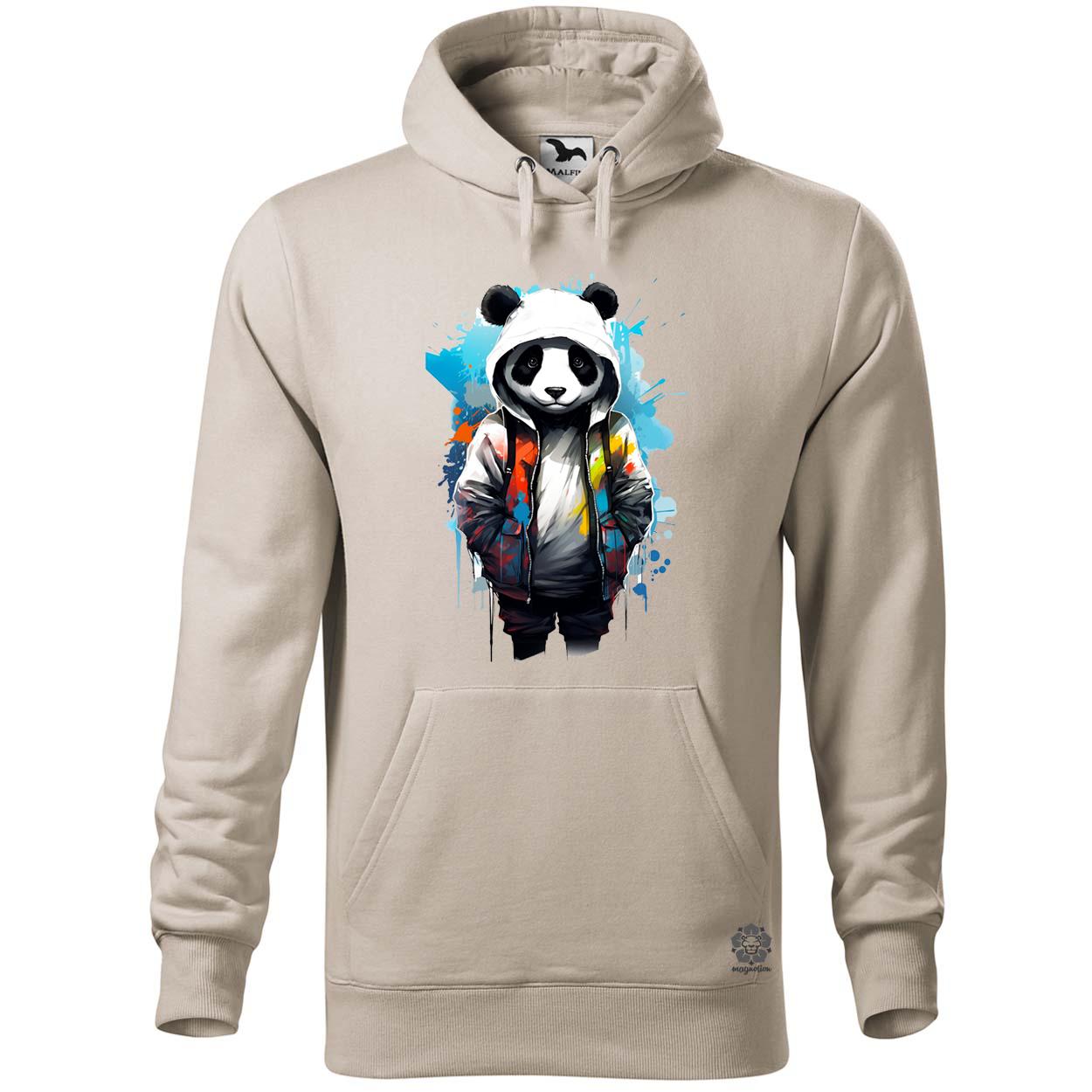 Kapucnis panda v4 egyedi  pulóver 