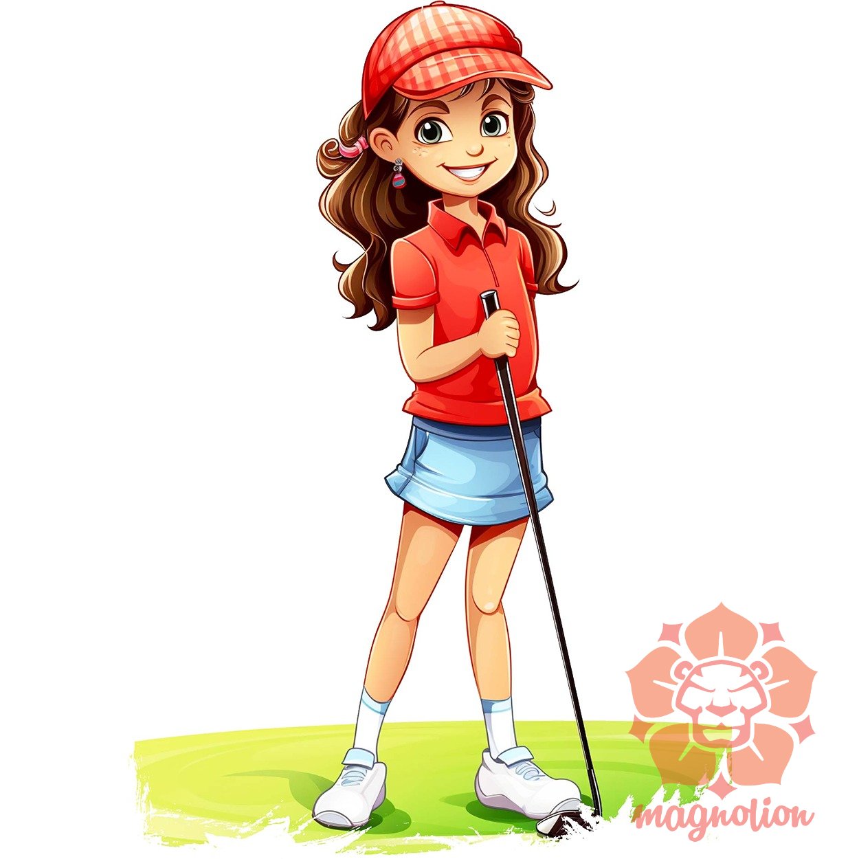 Kawaii golfozó lány v1 egyedi  pulóver 
