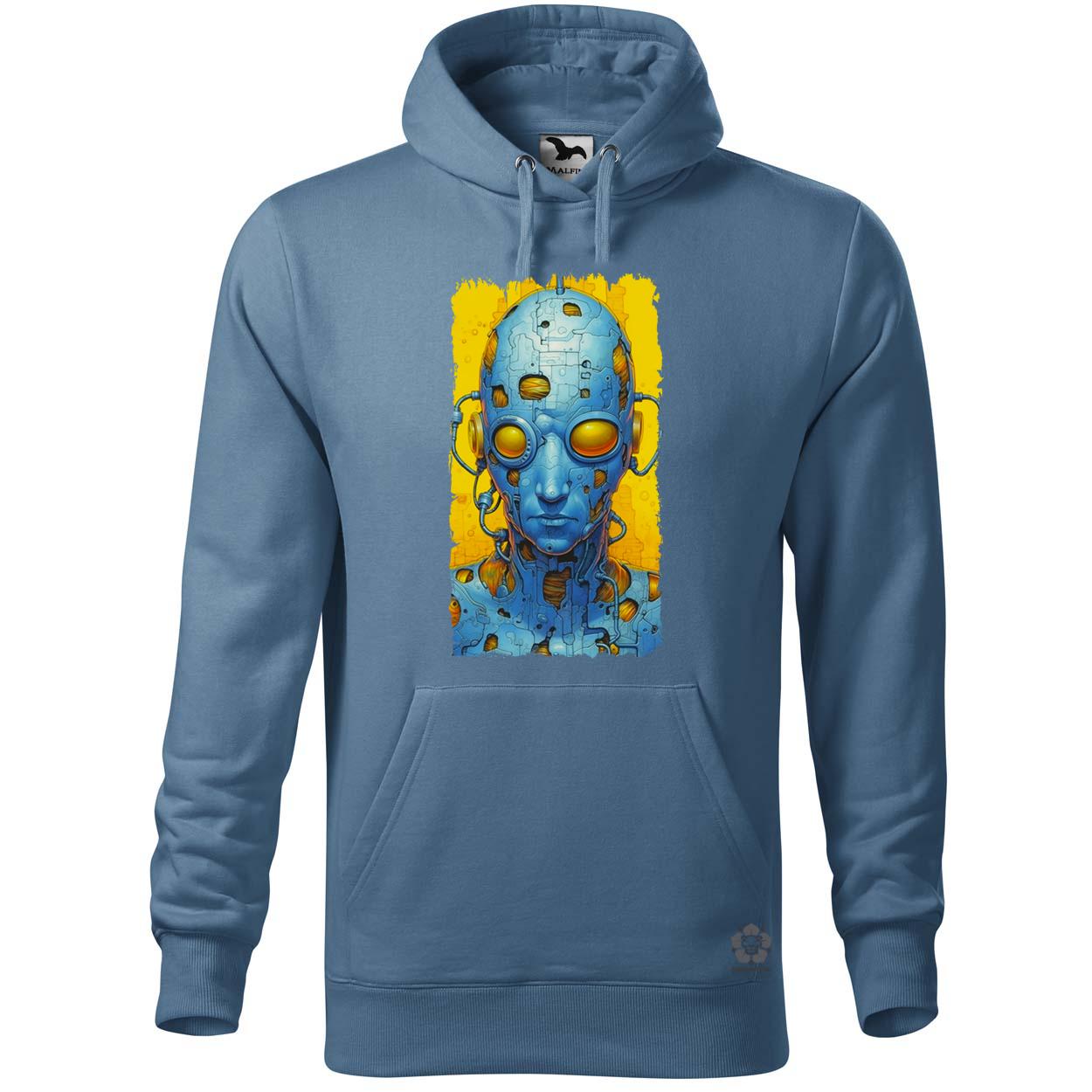 Kék humanoid v8 egyedi  pulóver 