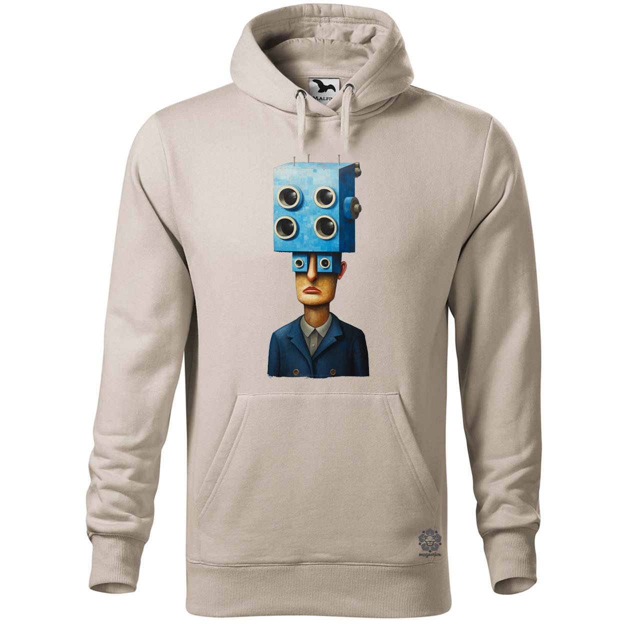 Kékfejű ember távcsővel v4 egyedi  pulóver 
