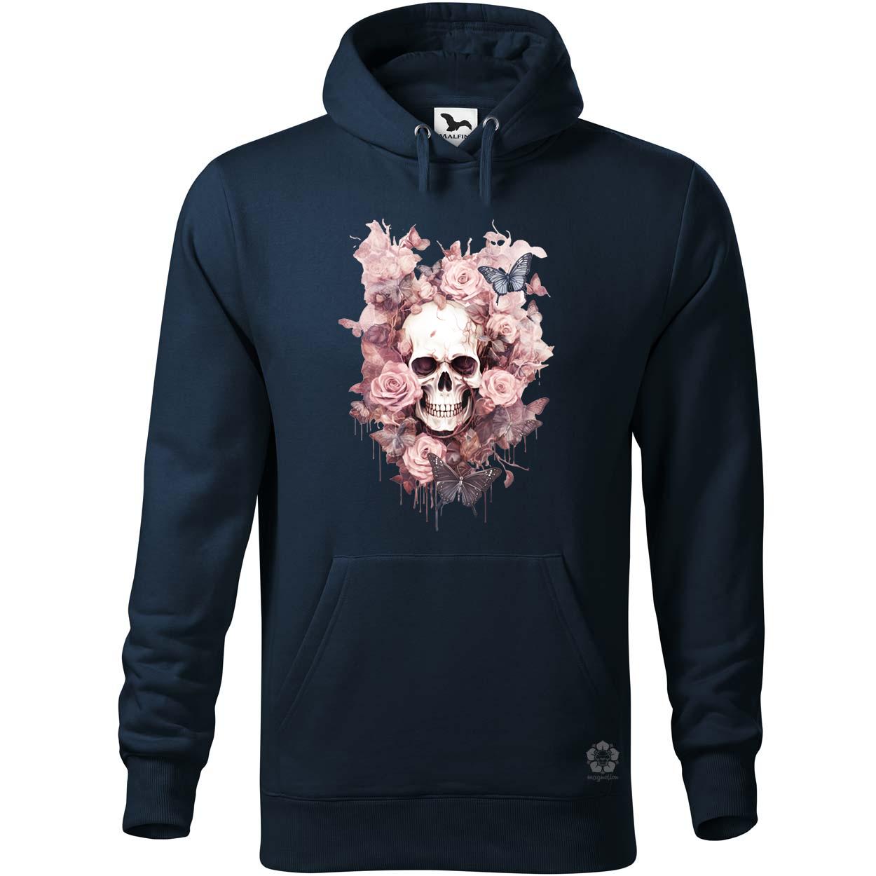 Koponya virágokkal és lepkékkel v4 egyedi  pulóver 