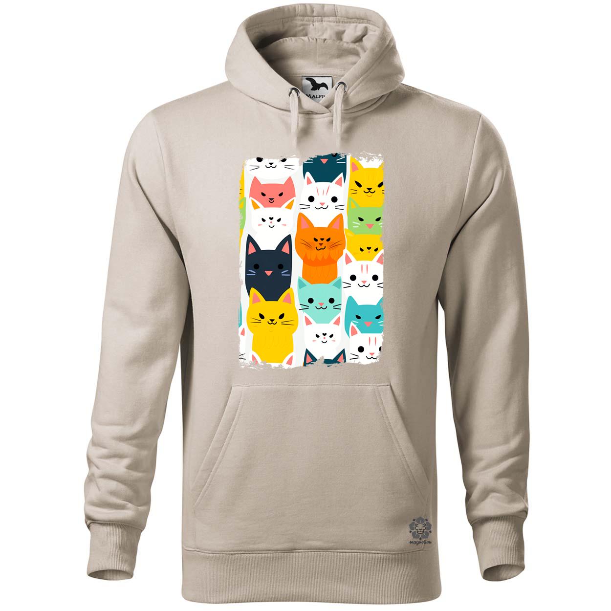 Macska kollázs v7 egyedi  pulóver 