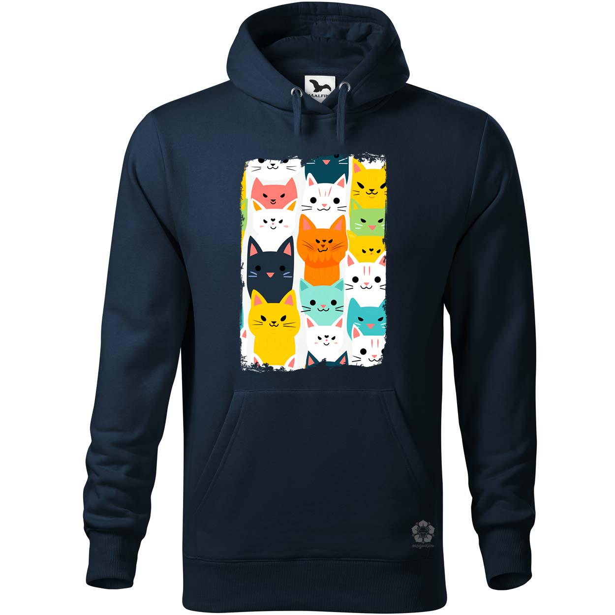 Macska kollázs v7 egyedi  pulóver 