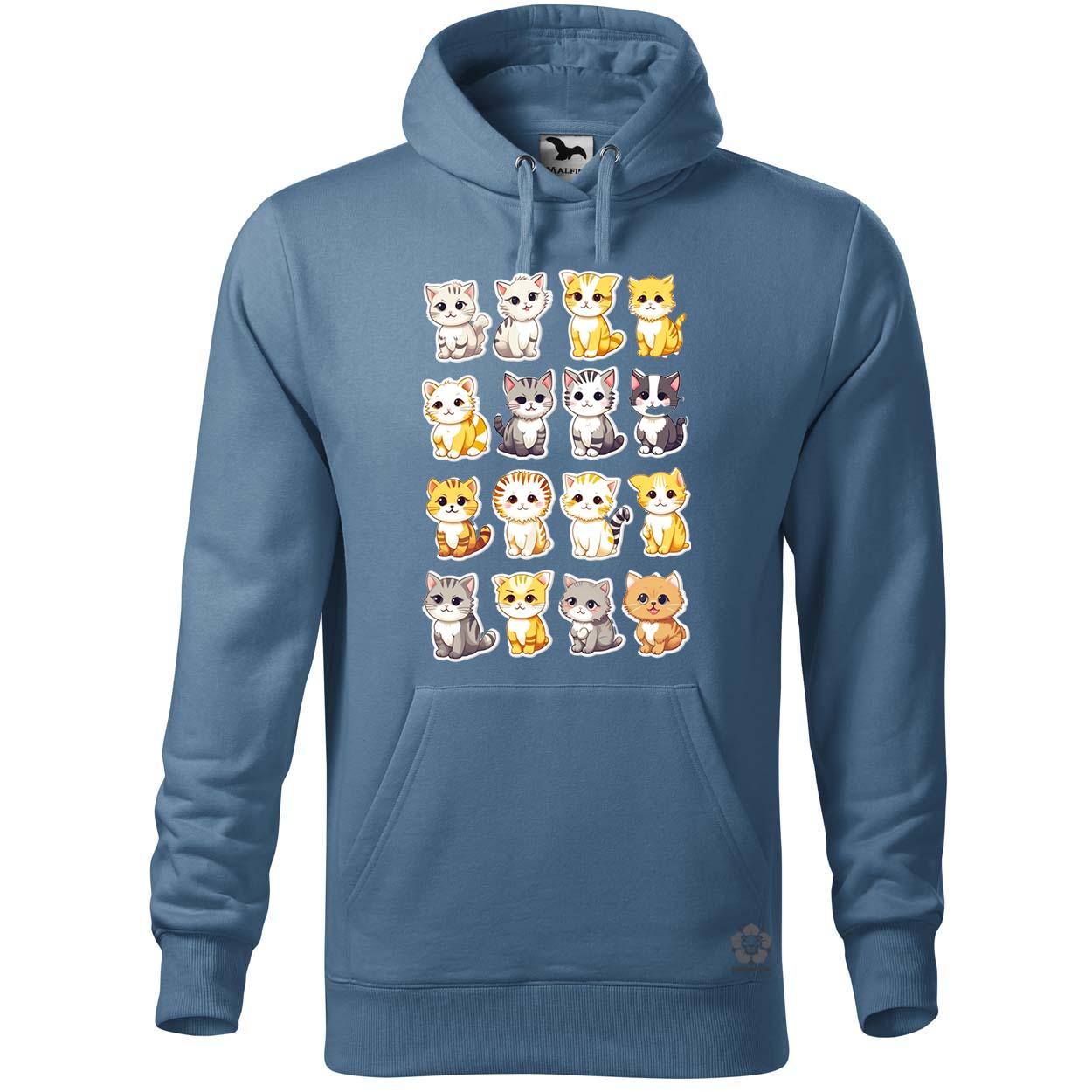 Macska kollázs v8 egyedi  pulóver 
