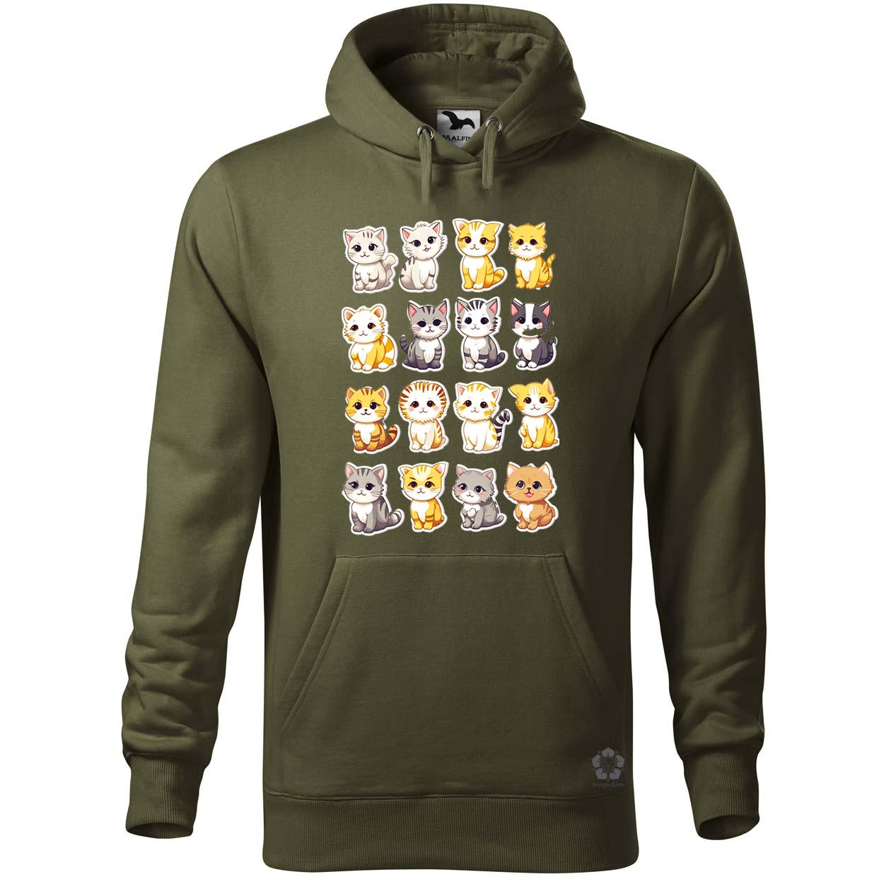Macska kollázs v8 egyedi  pulóver 