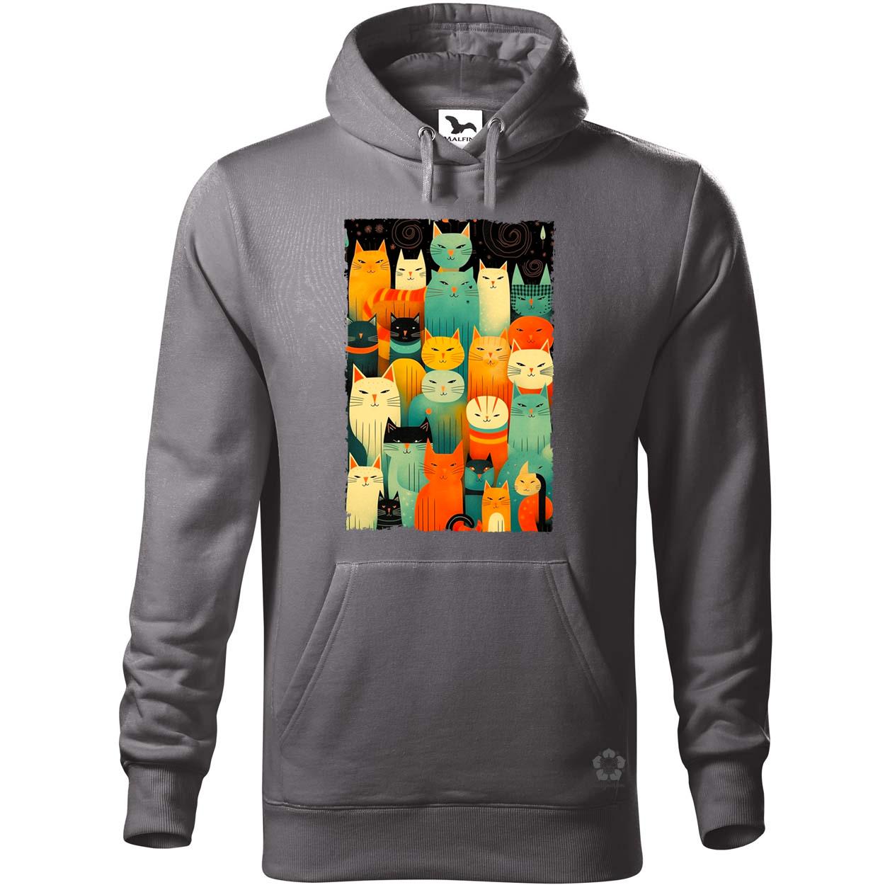 Macska kollázs v1 egyedi  pulóver 