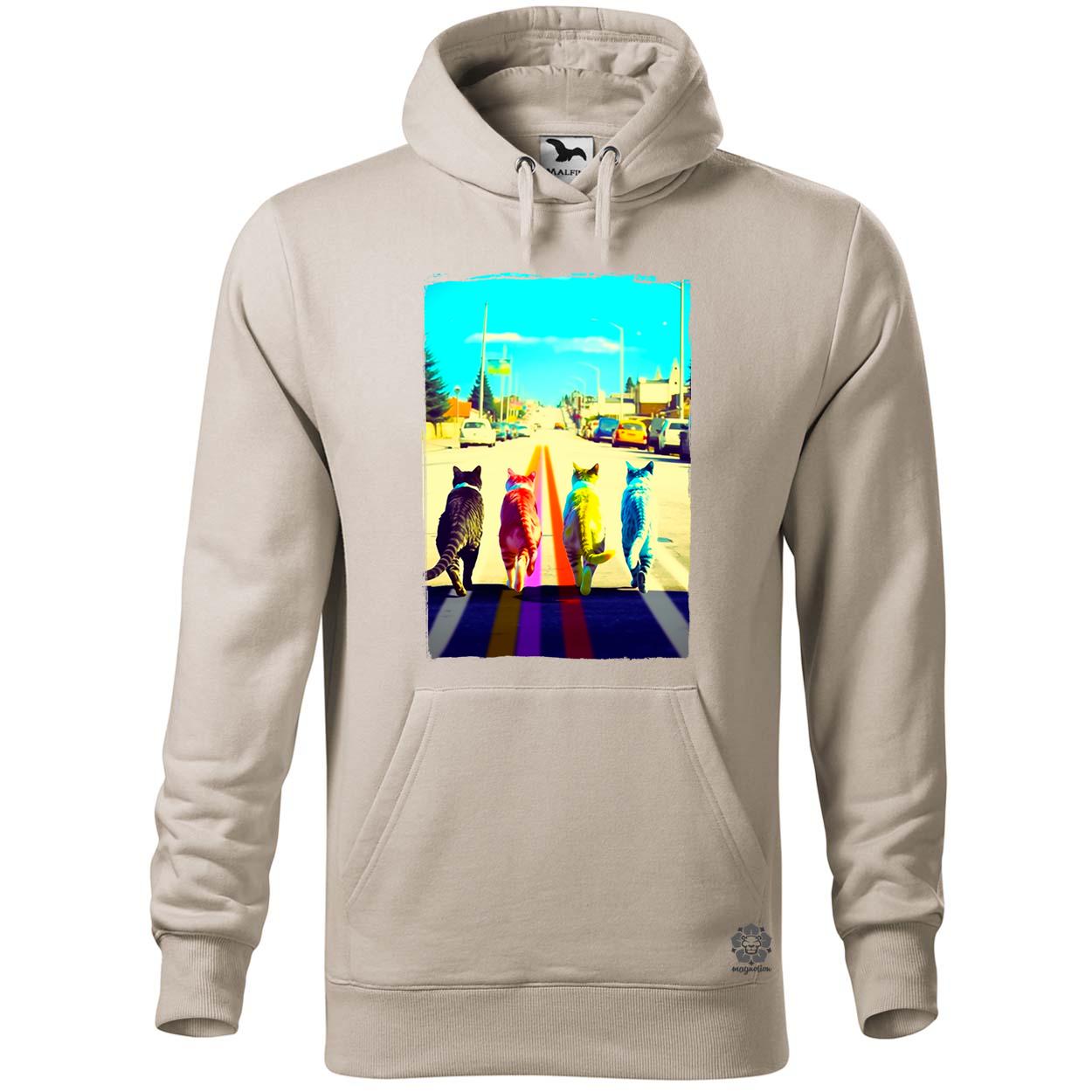 Macskák úton v2 egyedi  pulóver 