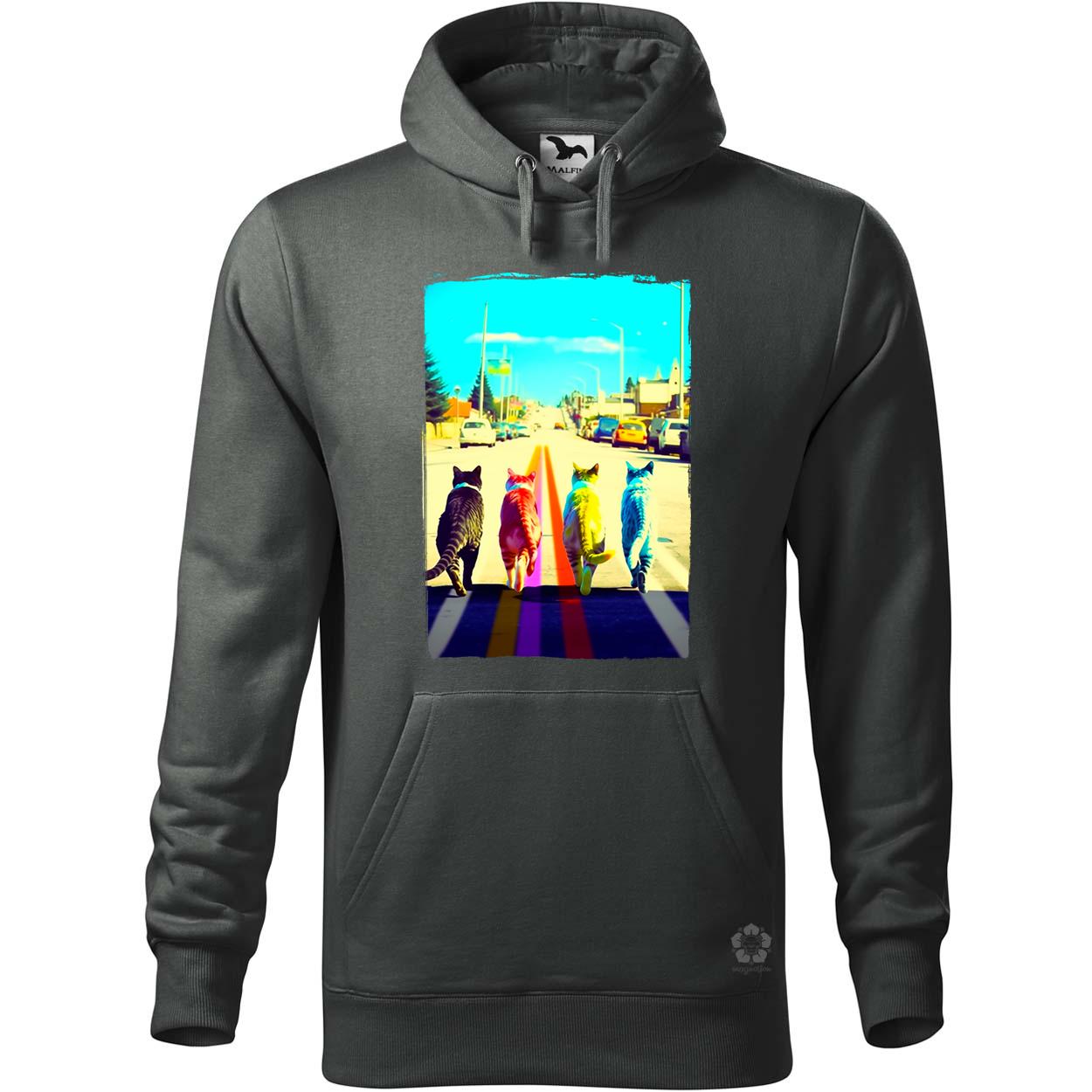 Macskák úton v2 egyedi  pulóver 