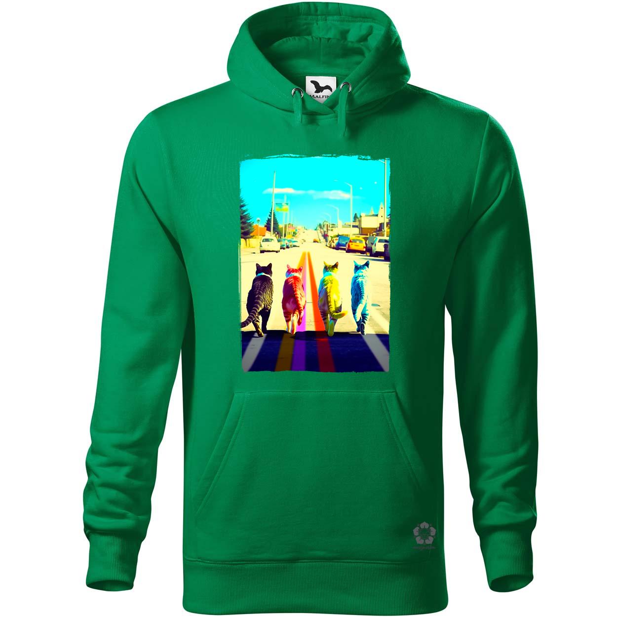 Macskák úton v2 egyedi  pulóver 