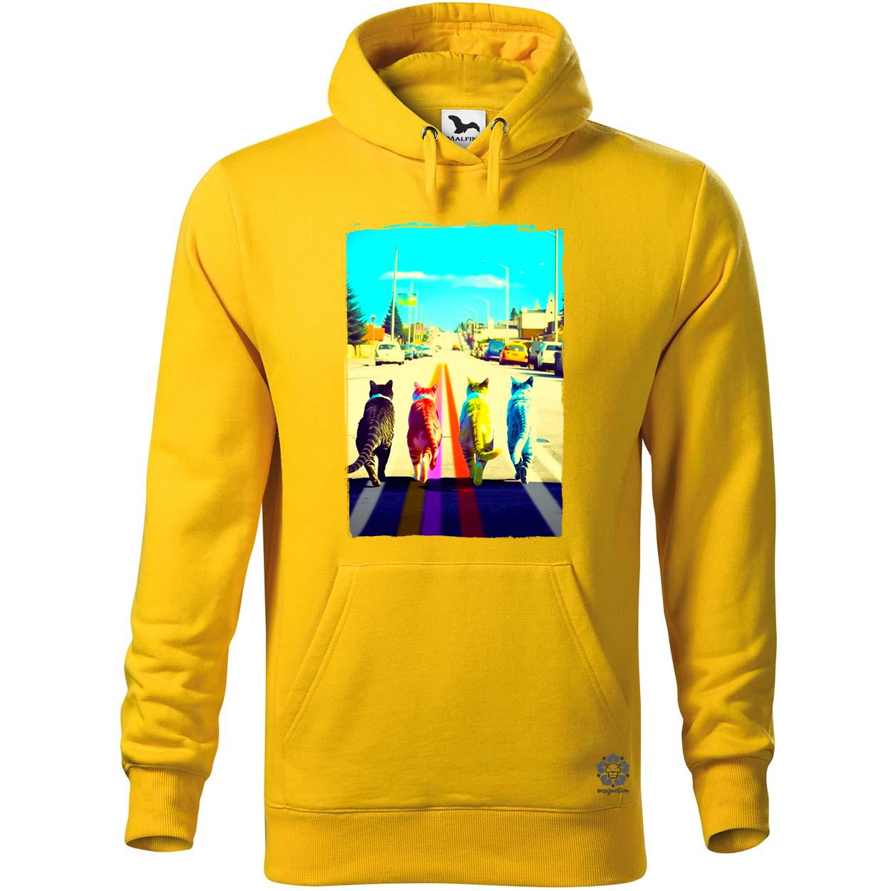 Macskák úton v2 egyedi  pulóver 