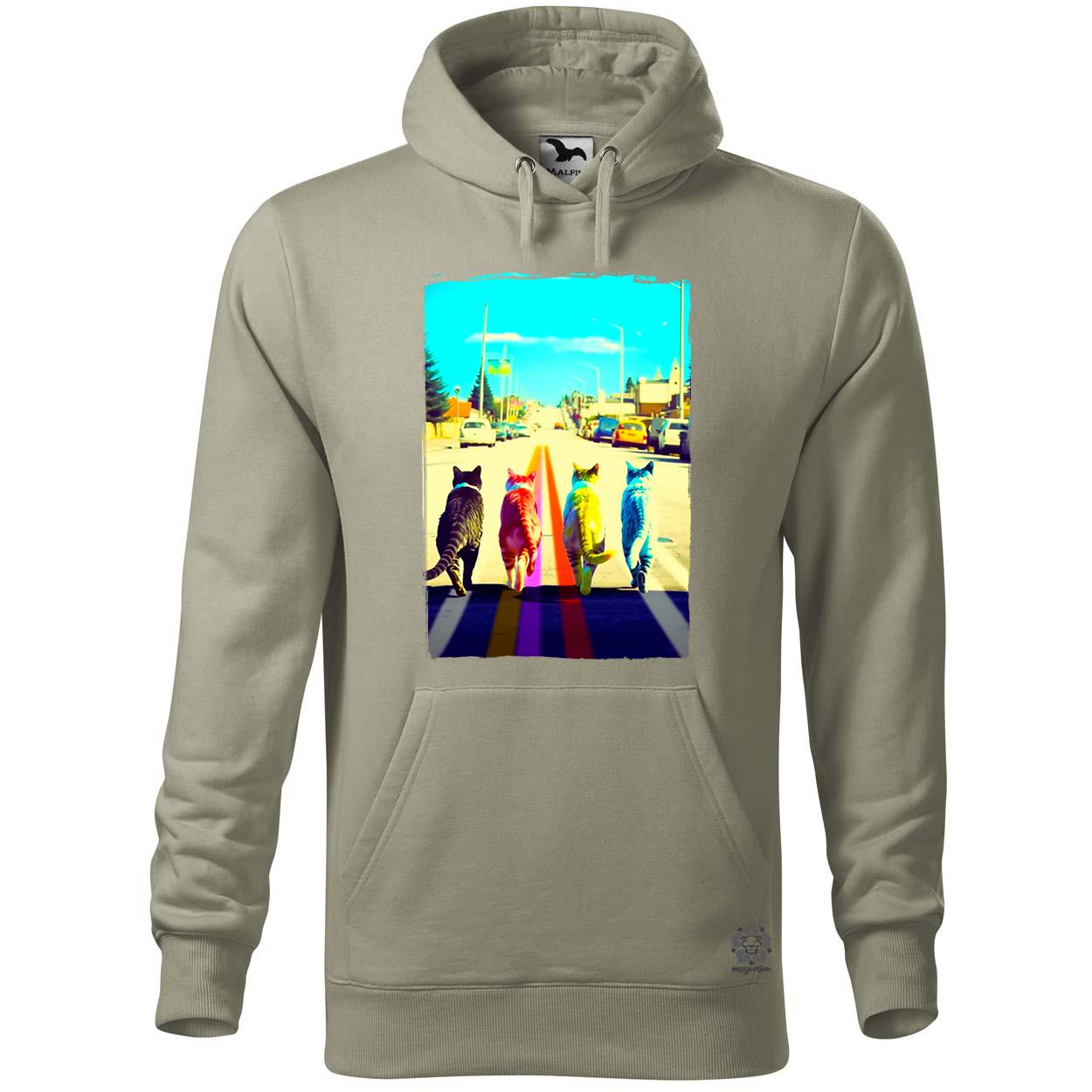 Macskák úton v2 egyedi  pulóver 