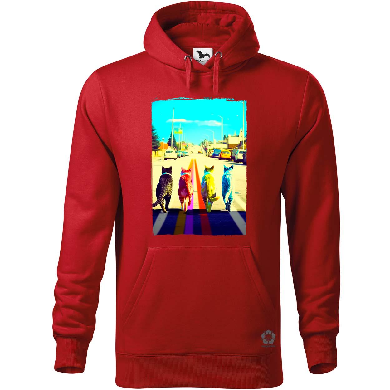Macskák úton v2 egyedi  pulóver 