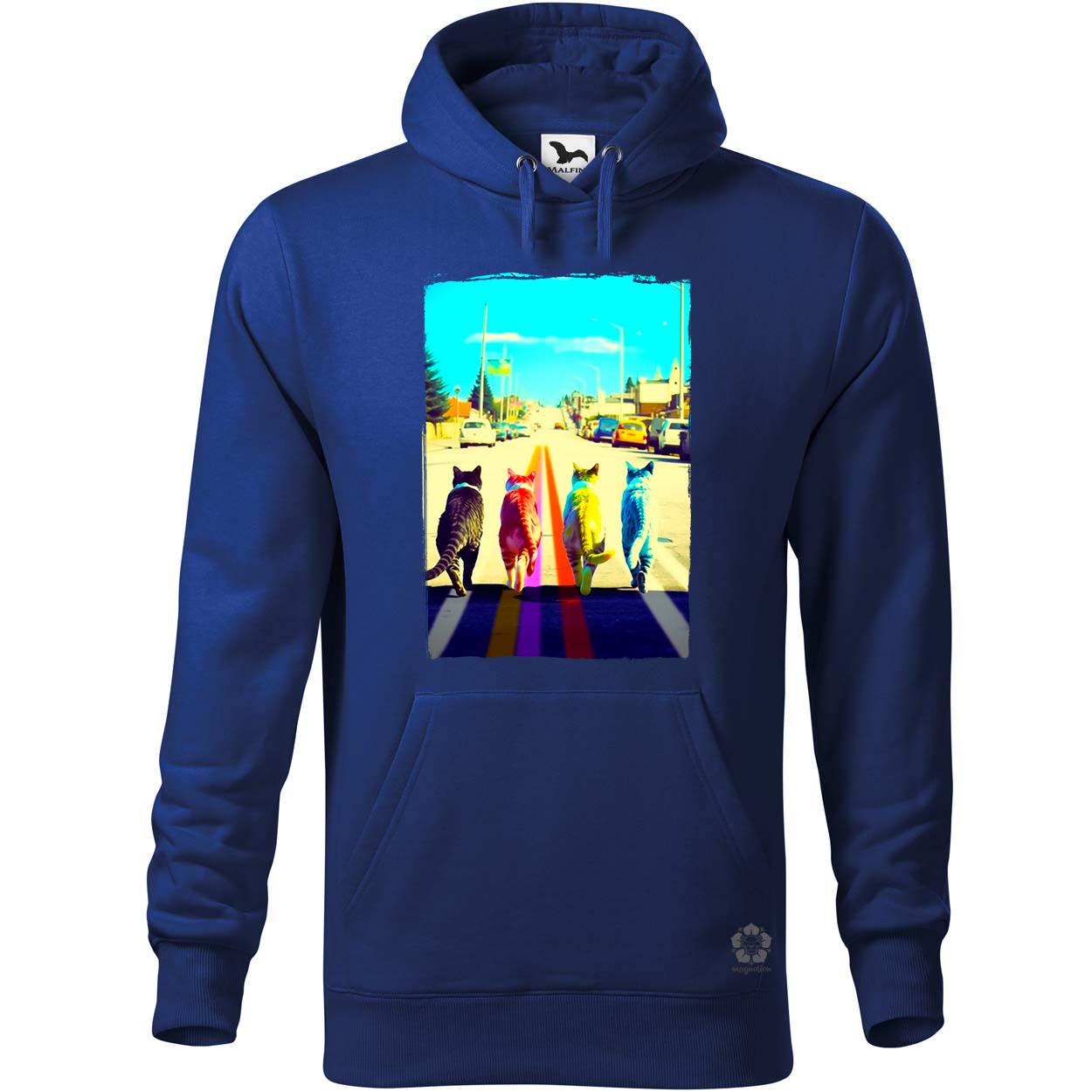 Macskák úton v2 egyedi  pulóver 