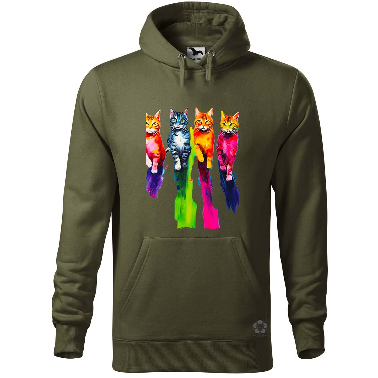Macskák úton v3 egyedi  pulóver 