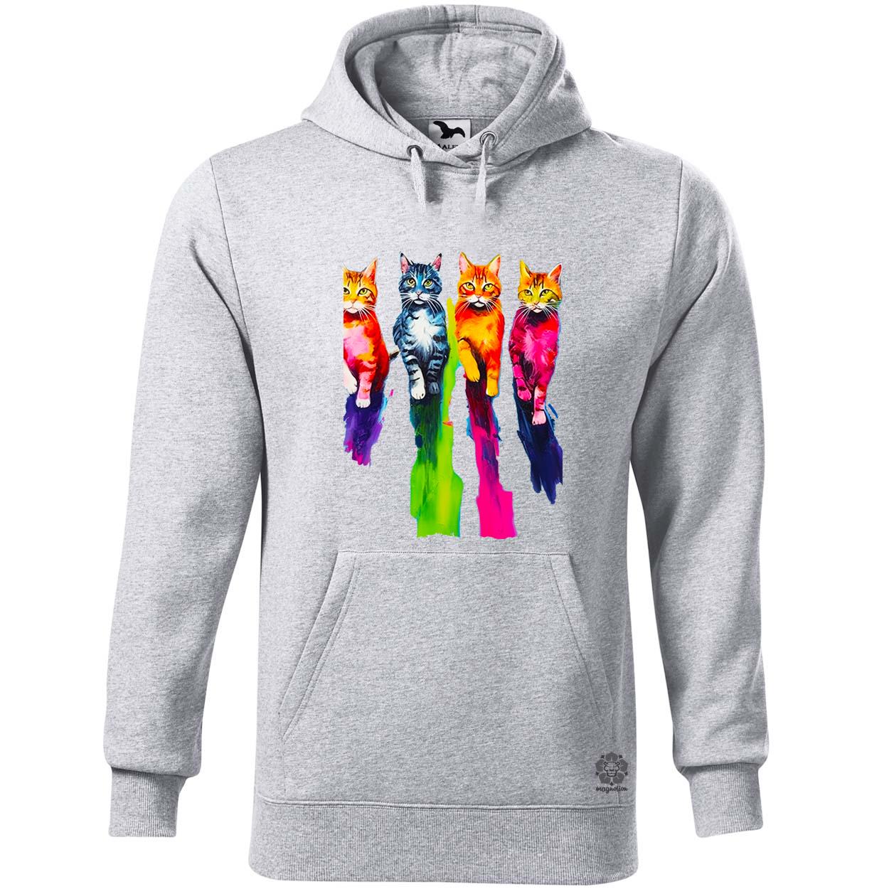 Macskák úton v3 egyedi  pulóver 