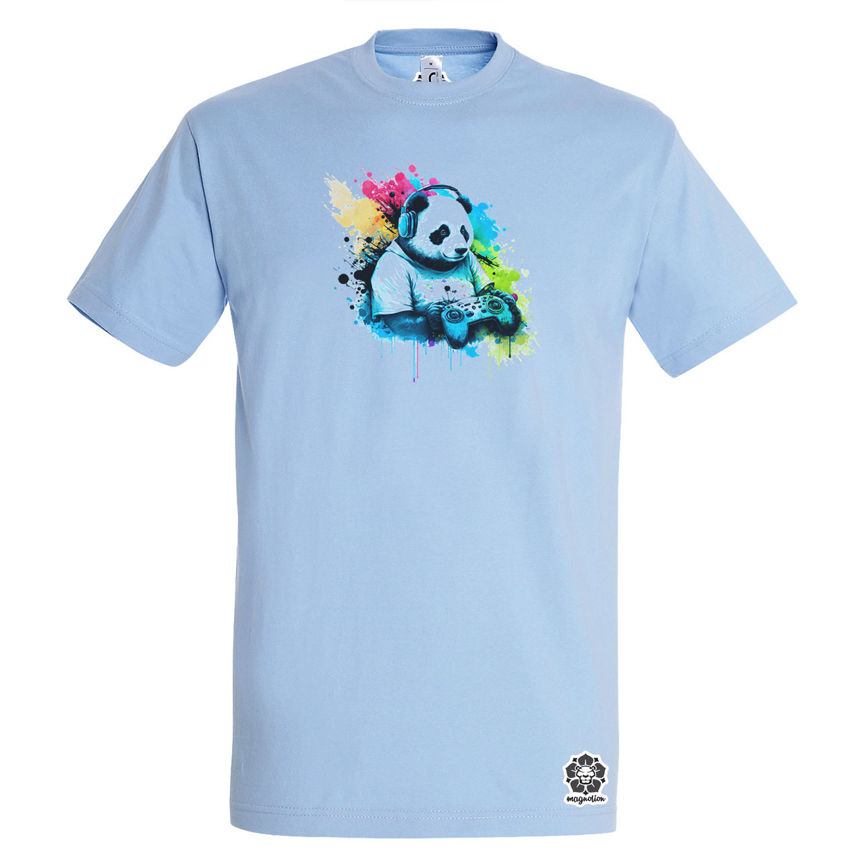Gamer panda egyedi póló 