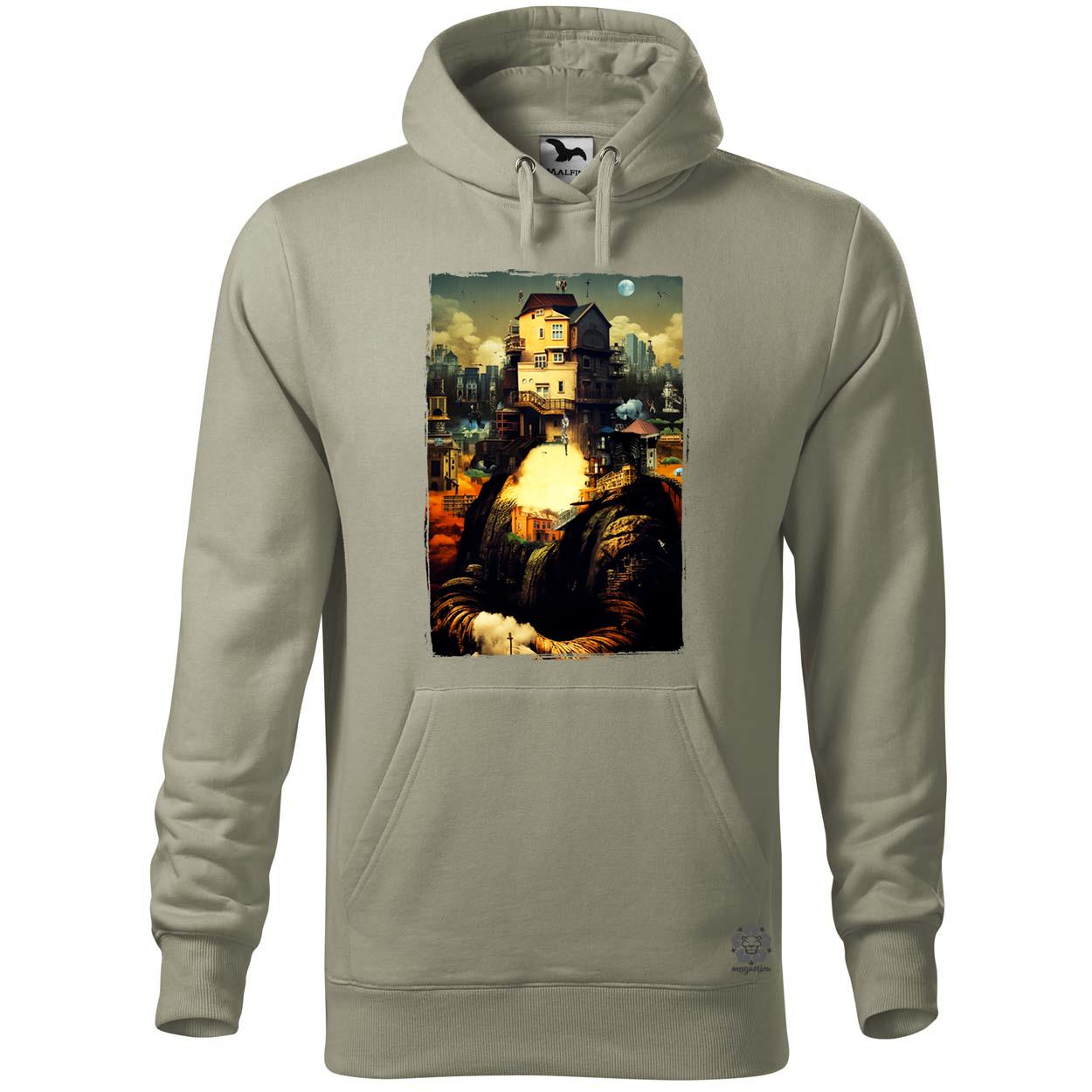 Pareidolia Mona Lisa város fantázia v2 egyedi  pulóver 