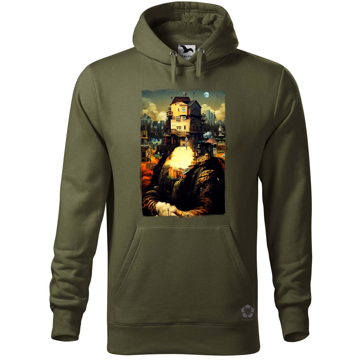 Pareidolia Mona Lisa város fantázia v2 egyedi  pulóver 