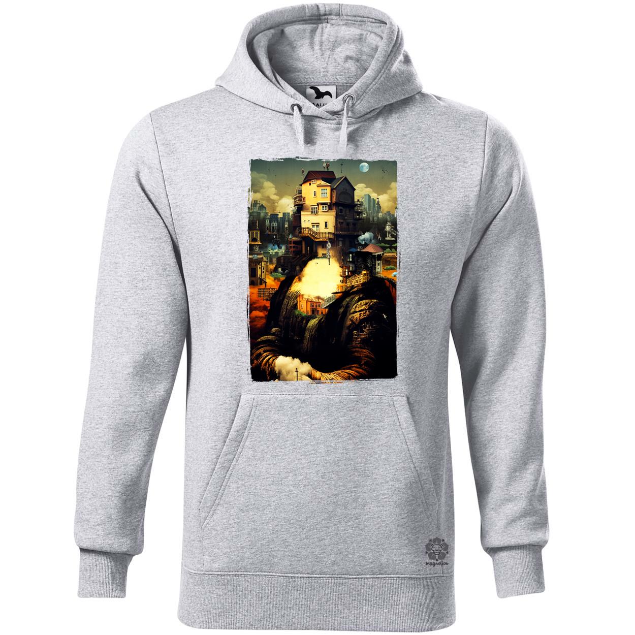 Pareidolia Mona Lisa város fantázia v2 egyedi  pulóver 