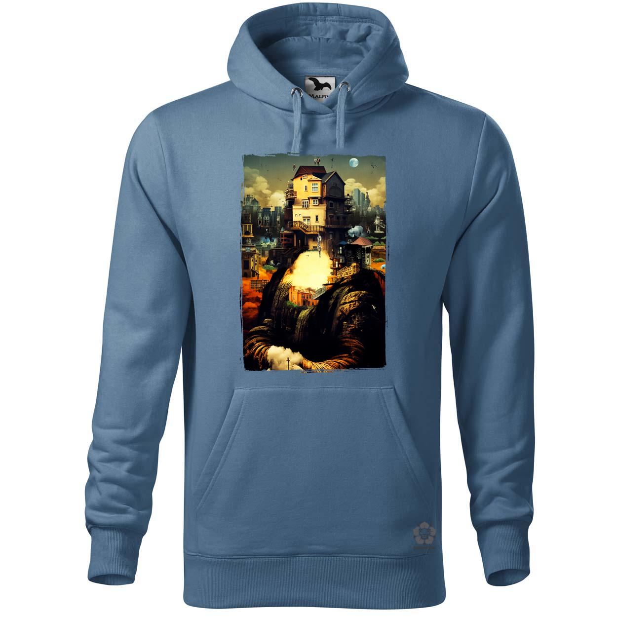 Pareidolia Mona Lisa város fantázia v2 egyedi  pulóver 