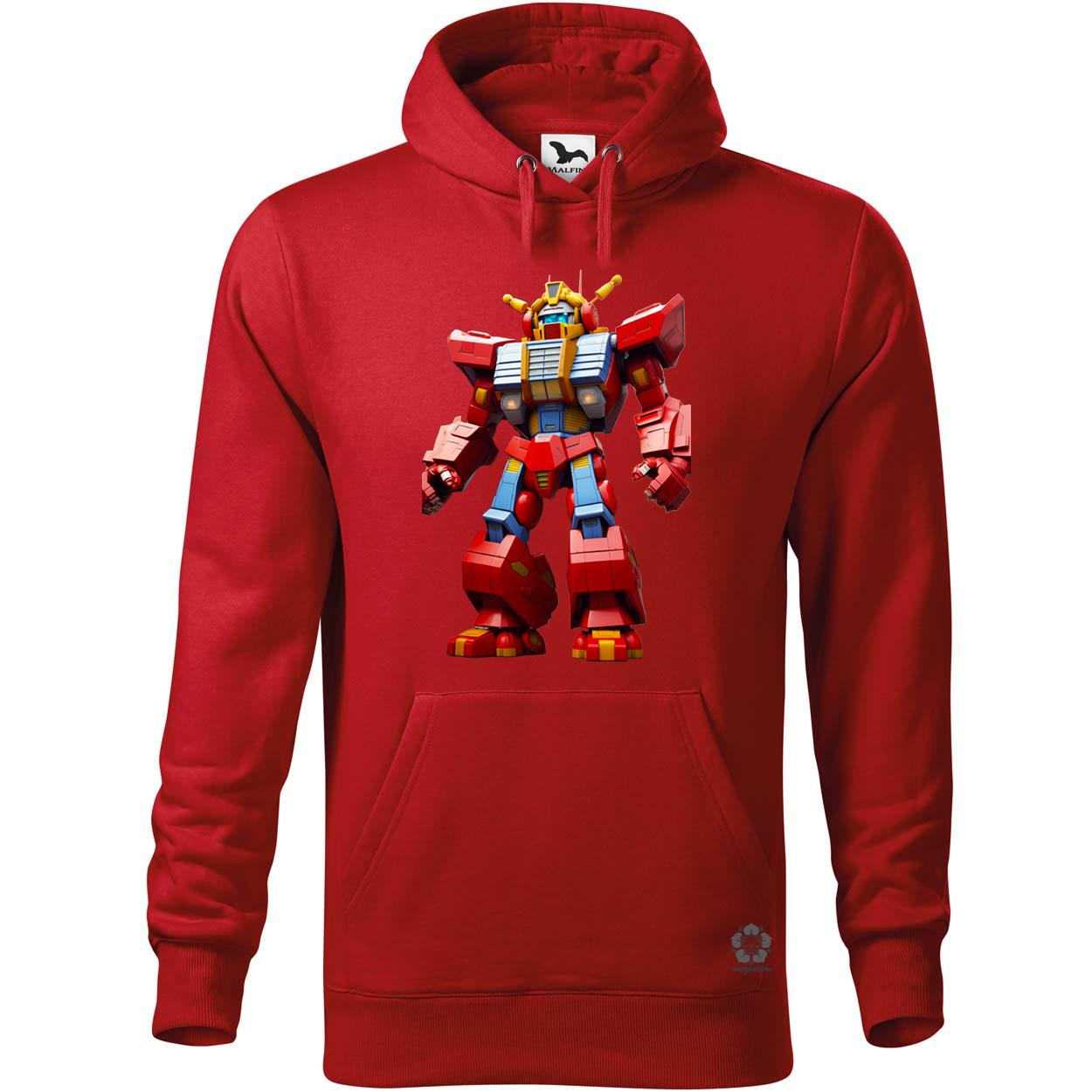Piros mecha egyedi  pulóver 