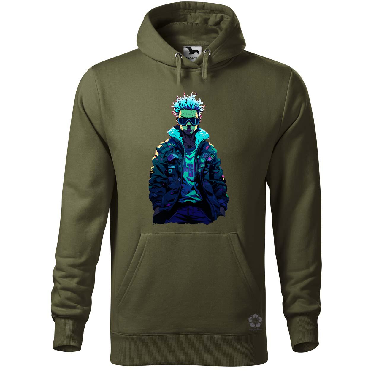 Pixelart cyberpunk hacker v1 egyedi  pulóver 