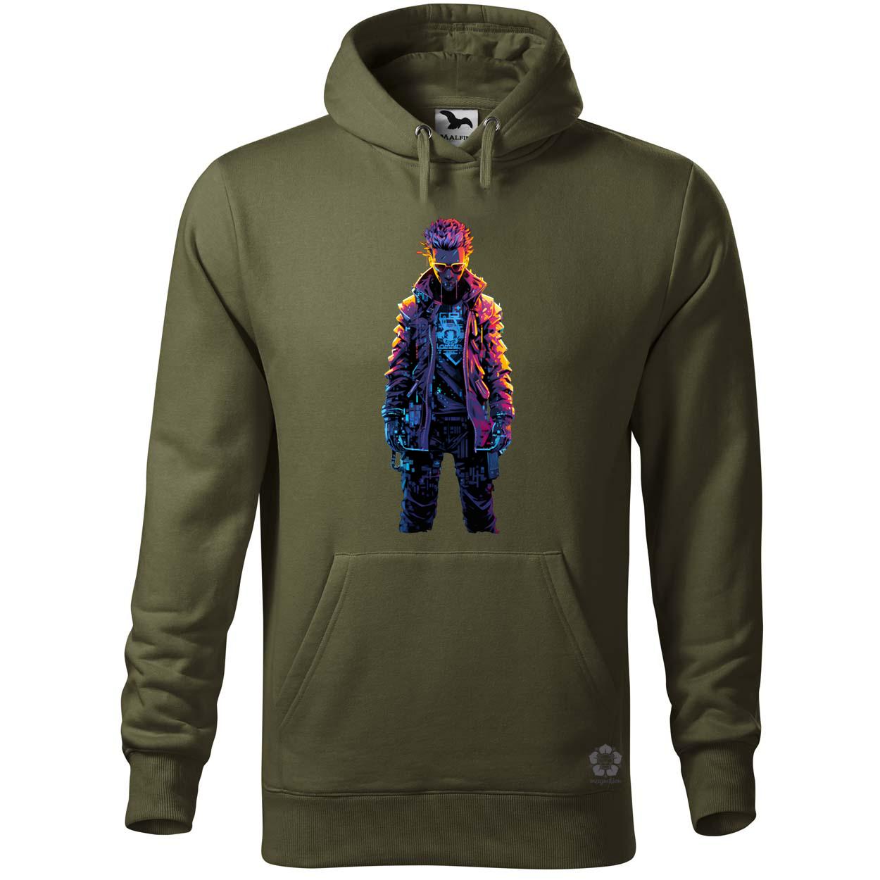 Pixelart cyberpunk hacker v2 egyedi  pulóver 