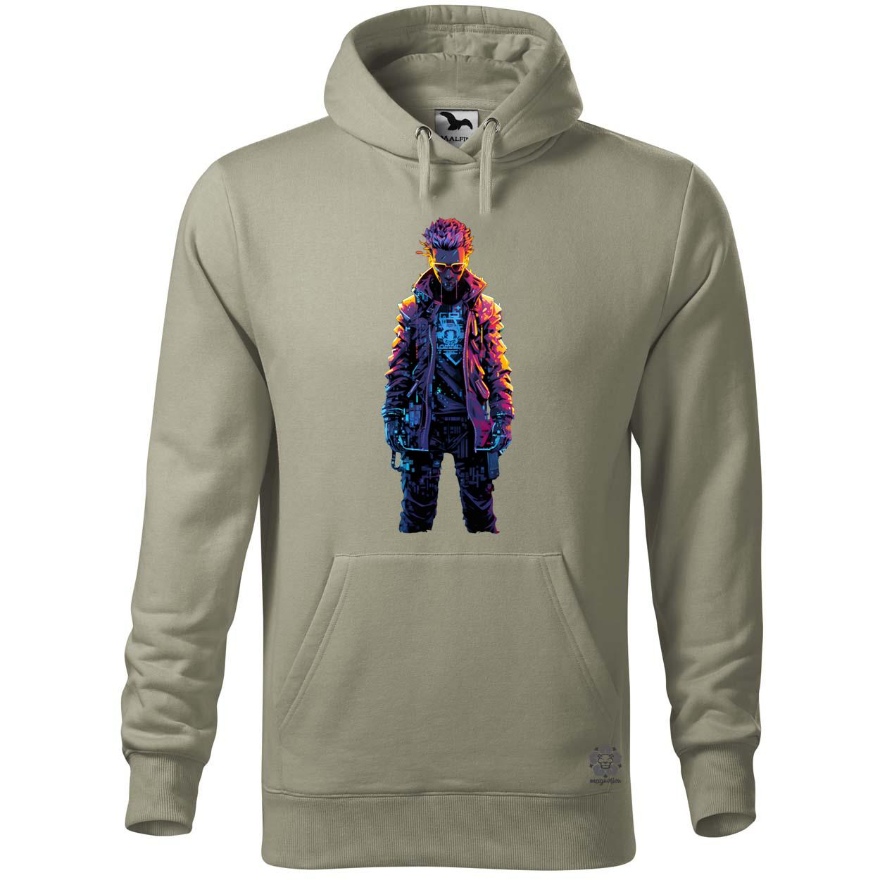 Pixelart cyberpunk hacker v2 egyedi  pulóver 