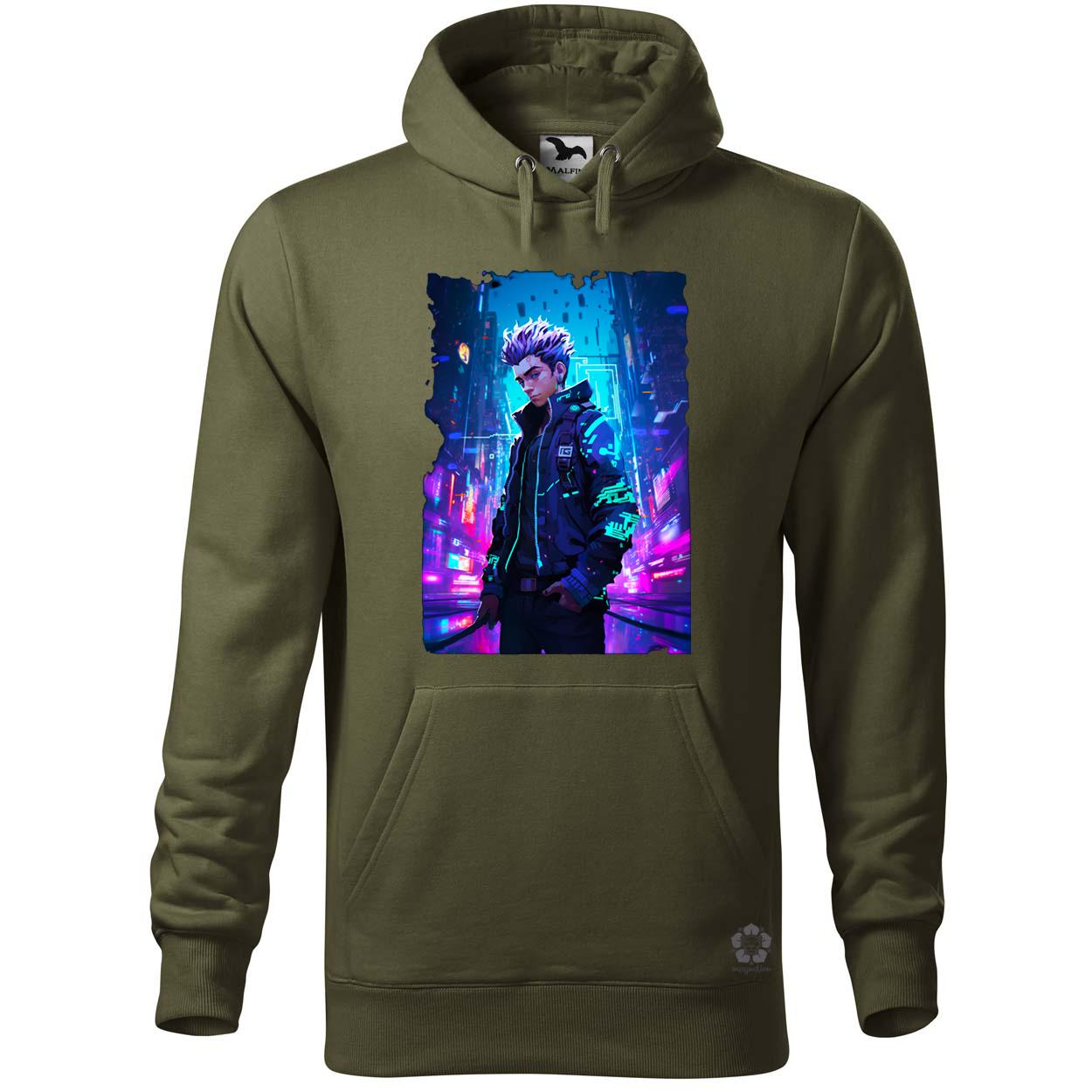 Pixelart cyberpunk hacker v3 egyedi  pulóver 