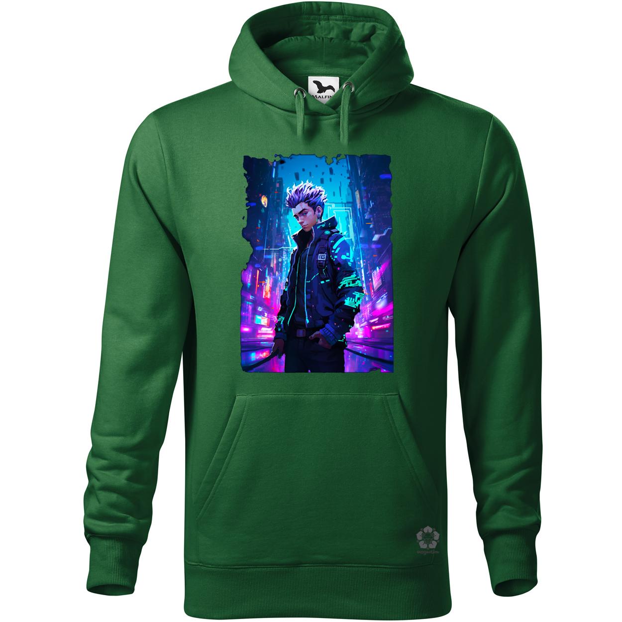 Pixelart cyberpunk hacker v3 egyedi  pulóver 