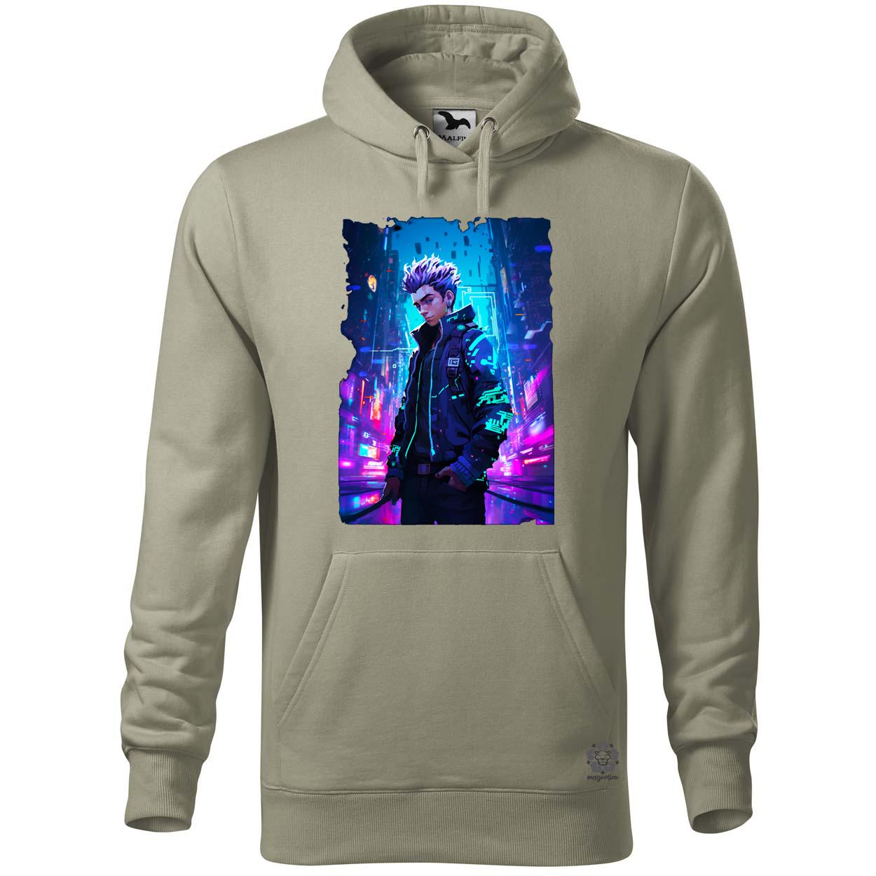Pixelart cyberpunk hacker v3 egyedi  pulóver 
