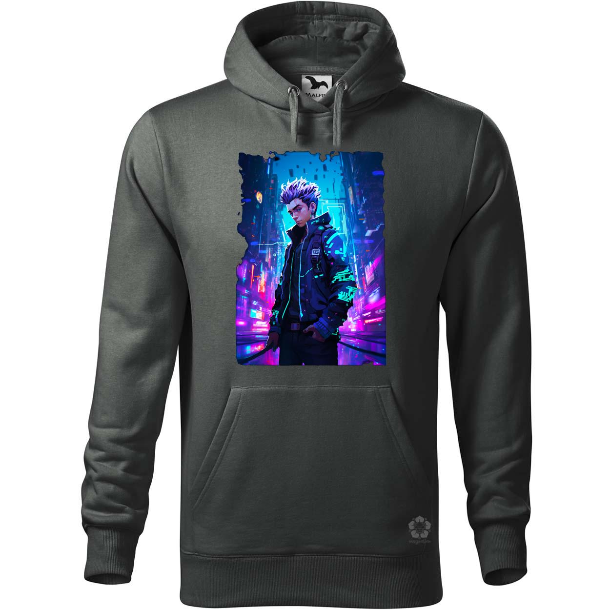 Pixelart cyberpunk hacker v3 egyedi  pulóver 