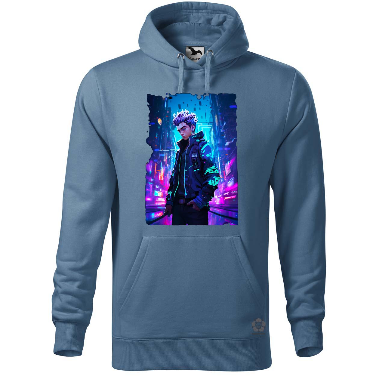 Pixelart cyberpunk hacker v3 egyedi  pulóver 