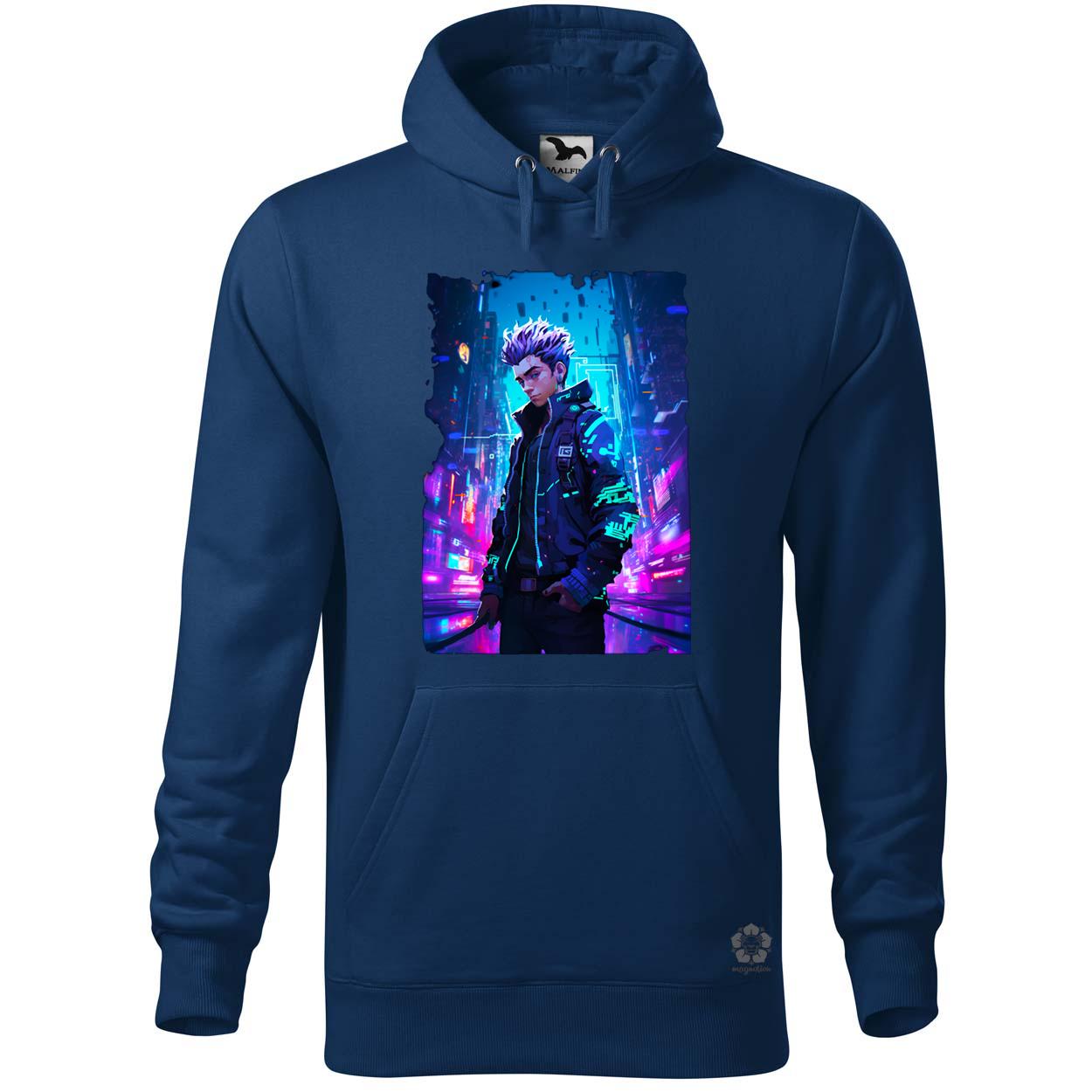 Pixelart cyberpunk hacker v3 egyedi  pulóver 