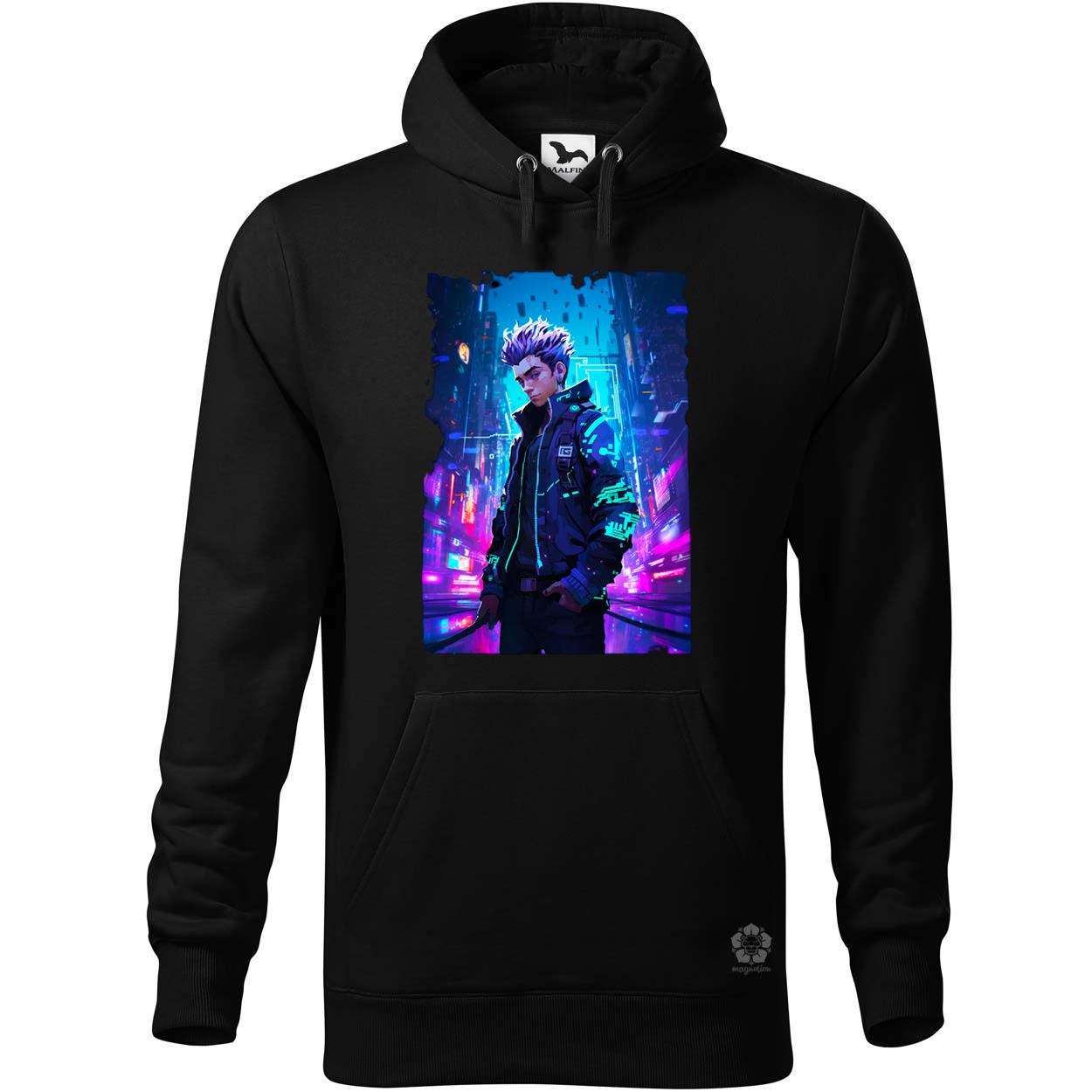 Pixelart cyberpunk hacker v3 egyedi  pulóver 