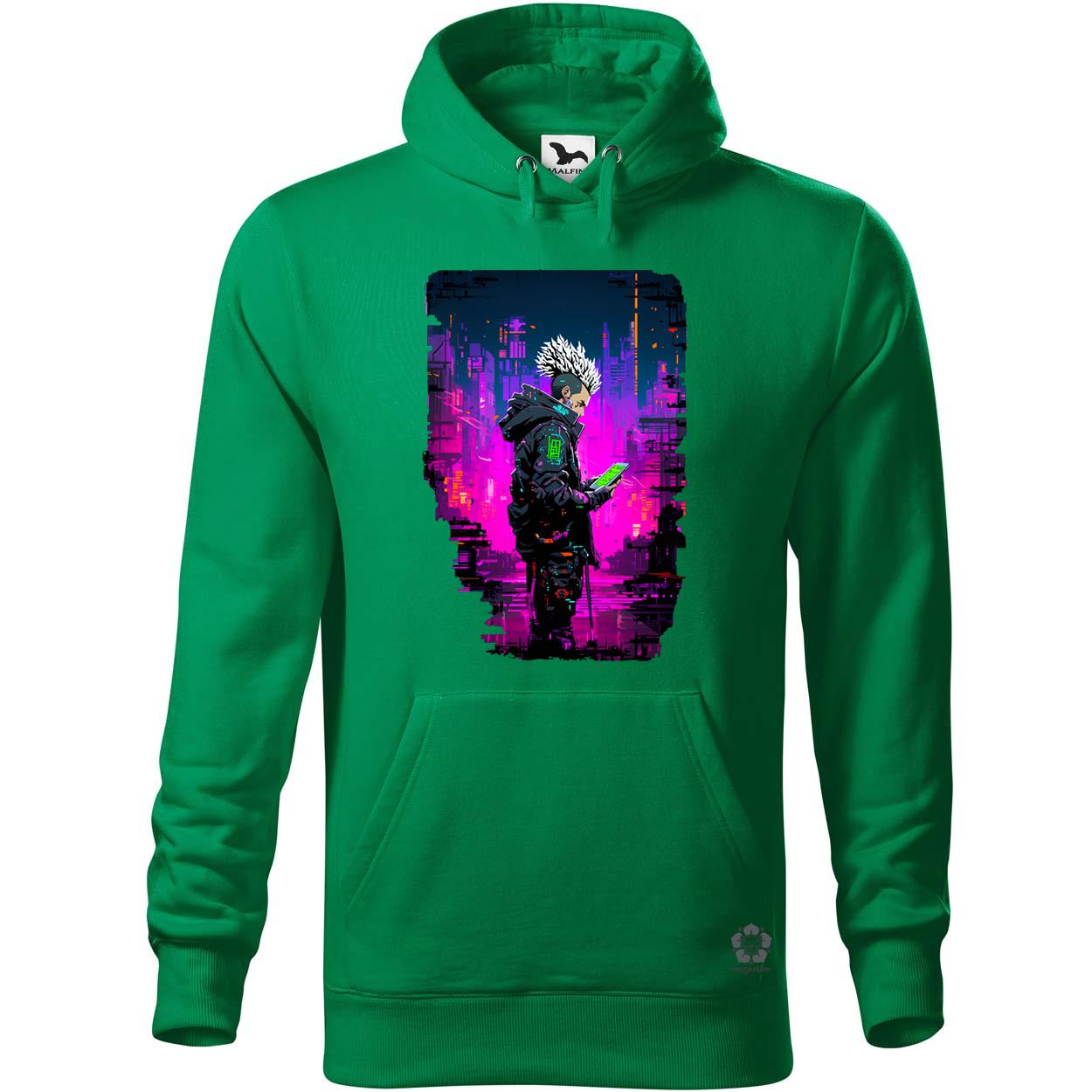 Pixelart cyberpunk hacker v4 egyedi  pulóver 