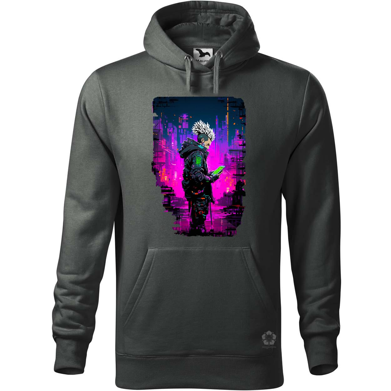 Pixelart cyberpunk hacker v4 egyedi  pulóver 