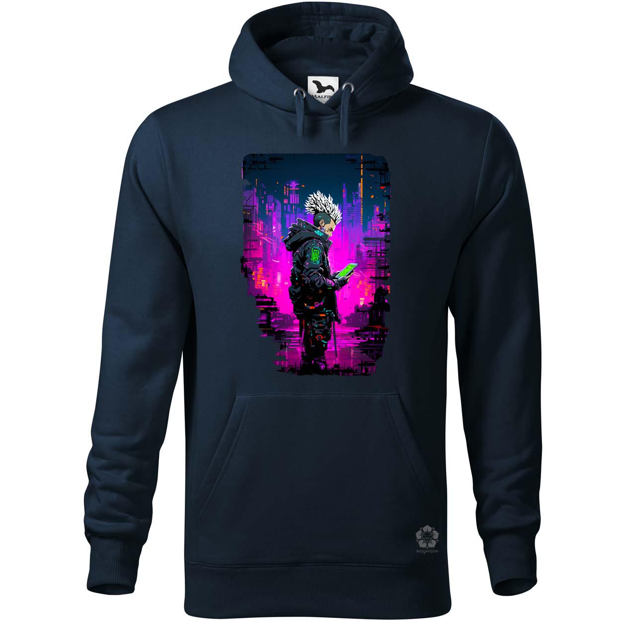 Pixelart cyberpunk hacker v4 egyedi  pulóver 