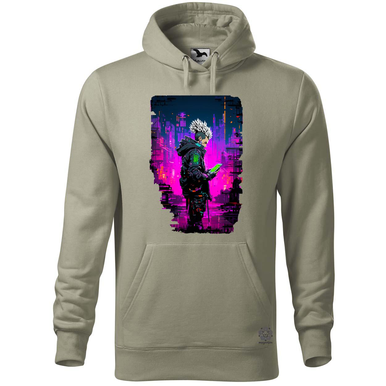 Pixelart cyberpunk hacker v4 egyedi  pulóver 